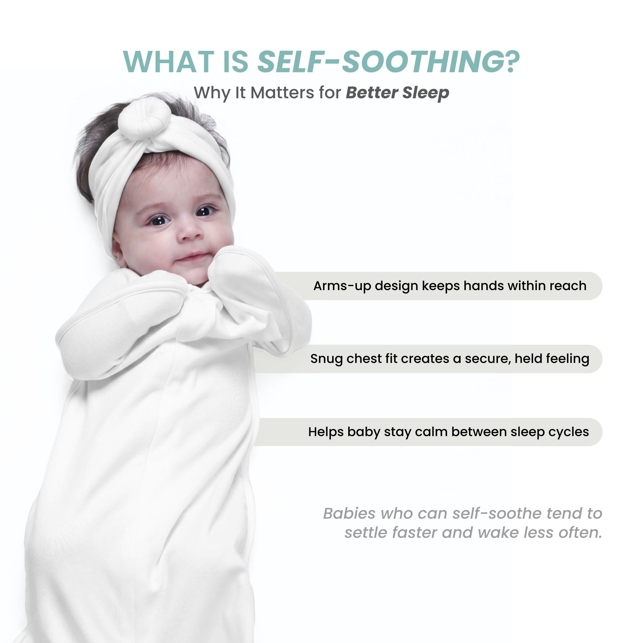 SLEEPING POD SWADDLE FOR BABIES (1.2 TOG) - CREAM | TULO BABY