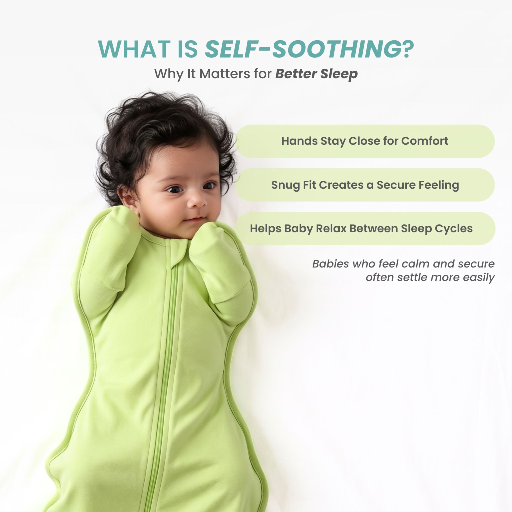 SLEEPING POD SWADDLE FOR BABIES (1.2 TOG) - SHADOW LIME | TULO BABY