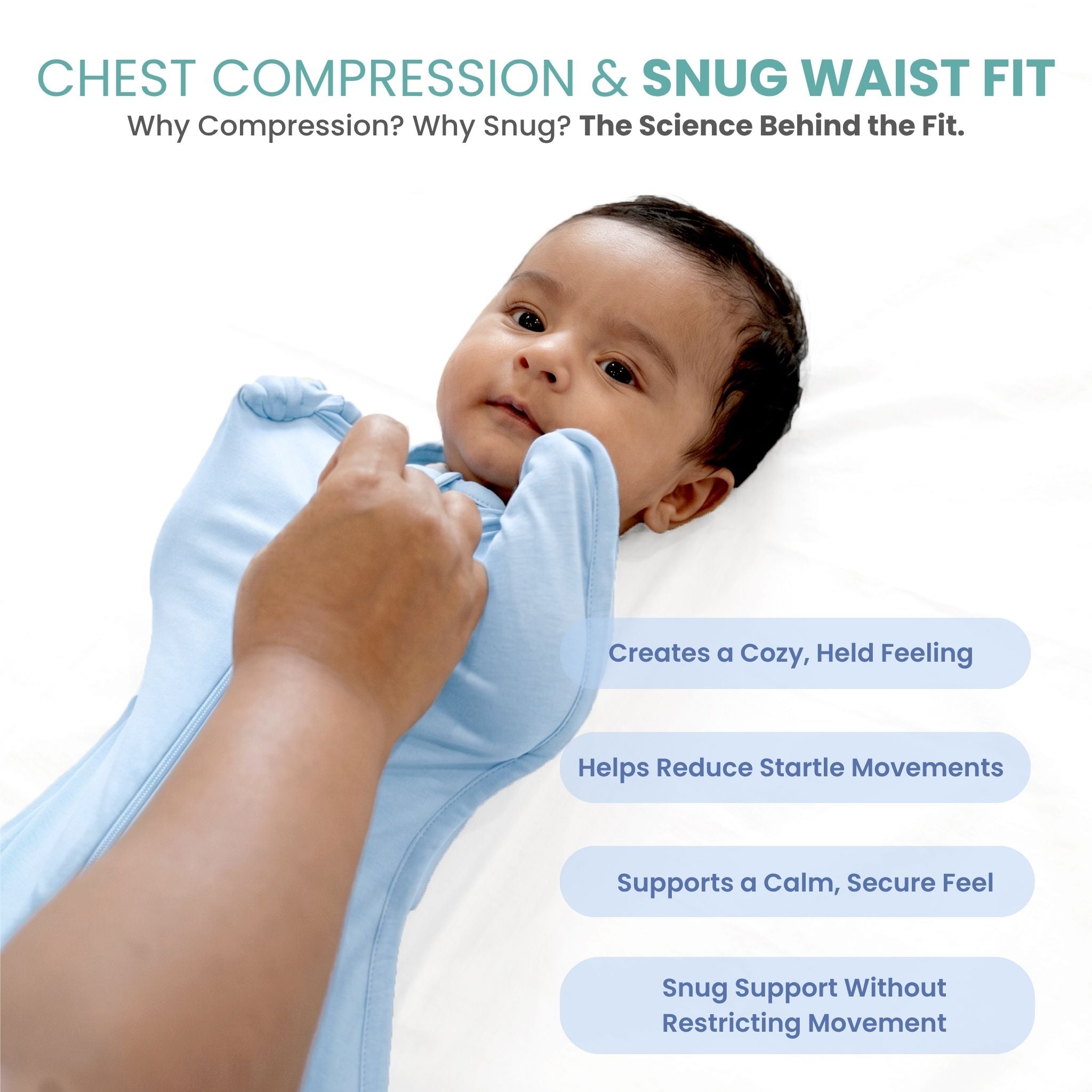 SLEEPING POD SWADDLE FOR BABIES (2.5 TOG) - DUSK BLUE | TULO BABY