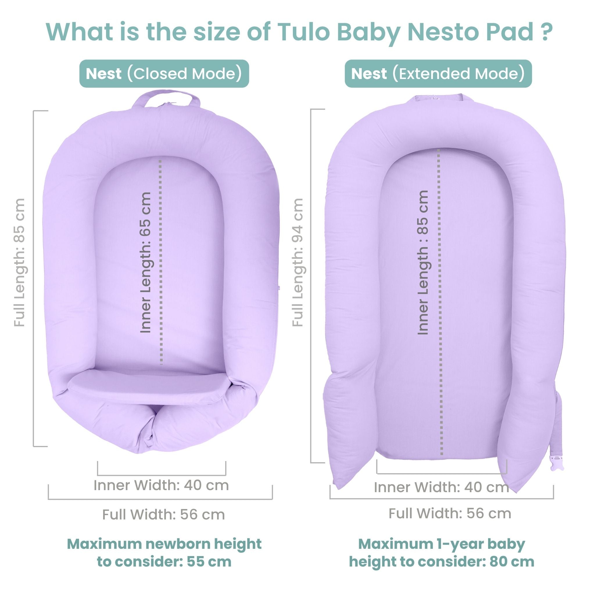 BABY NEST SET - LILAC NESTO PAD SET | TULO BABY