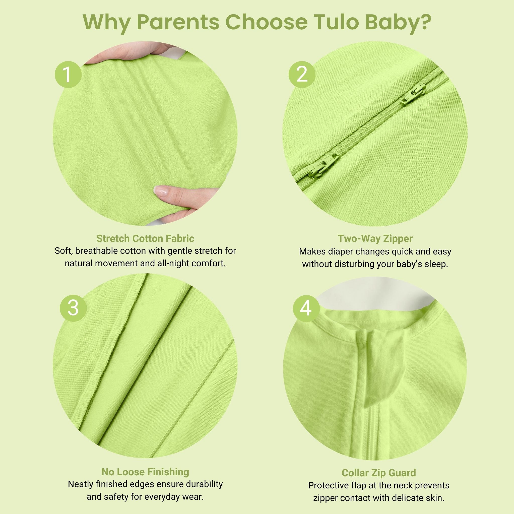 SLEEPING POD SWADDLE FOR BABIES (0.6 TOG) - SHADOW LIME | TULO BABY