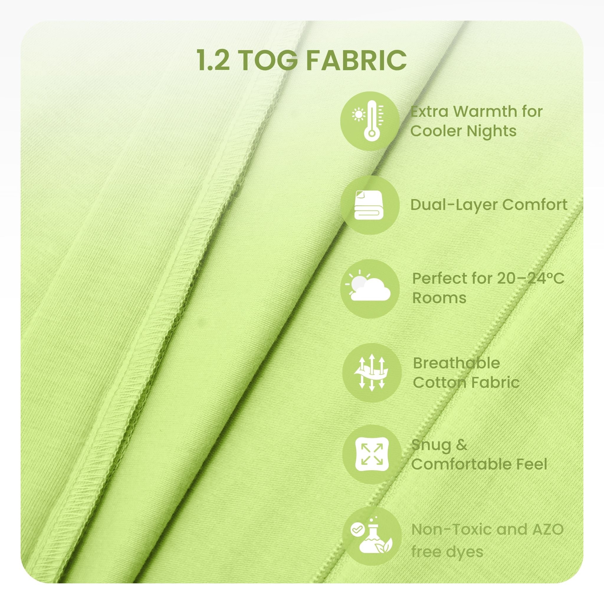 SLEEPING POD SWADDLE FOR BABIES (1.2 TOG) - SHADOW LIME | TULO BABY
