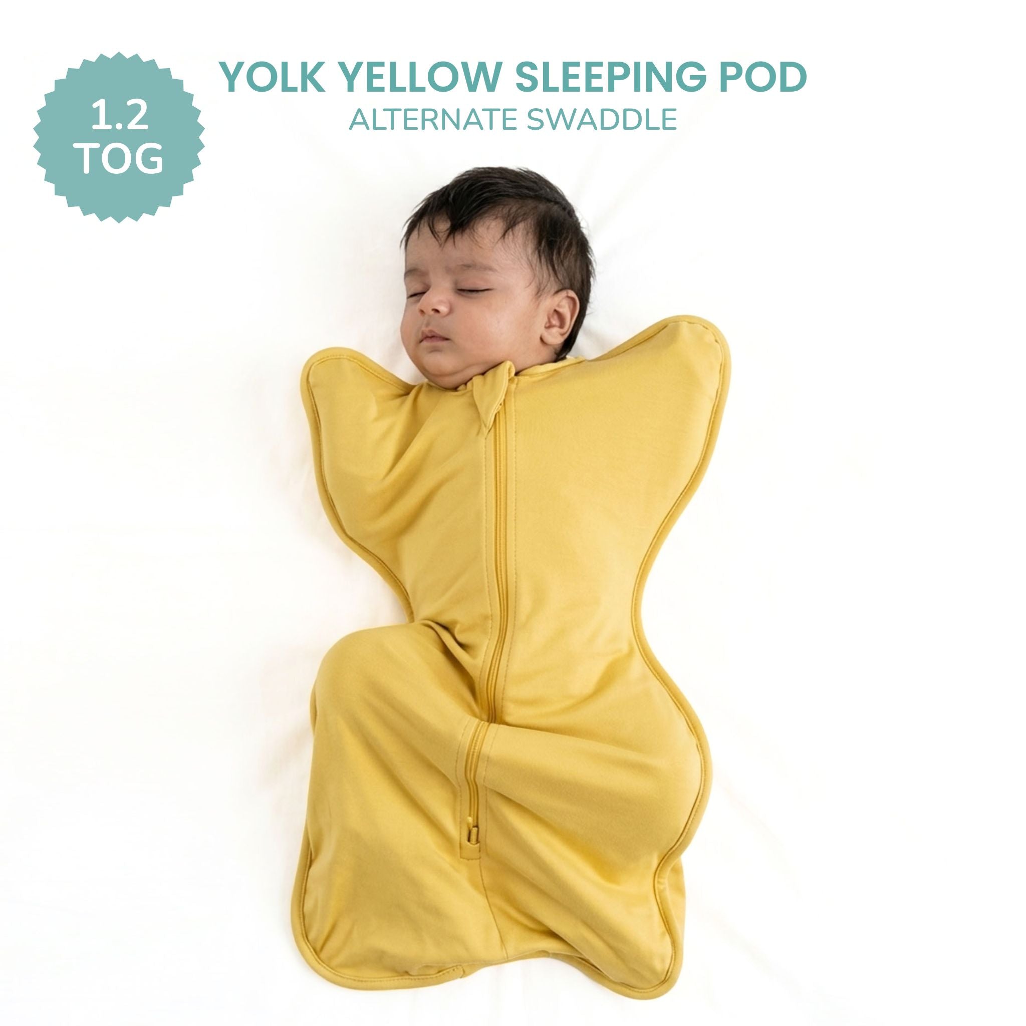 SLEEPING POD SWADDLE FOR BABIES (1.2 TOG) - YOLK YELLOW | TULO BABY