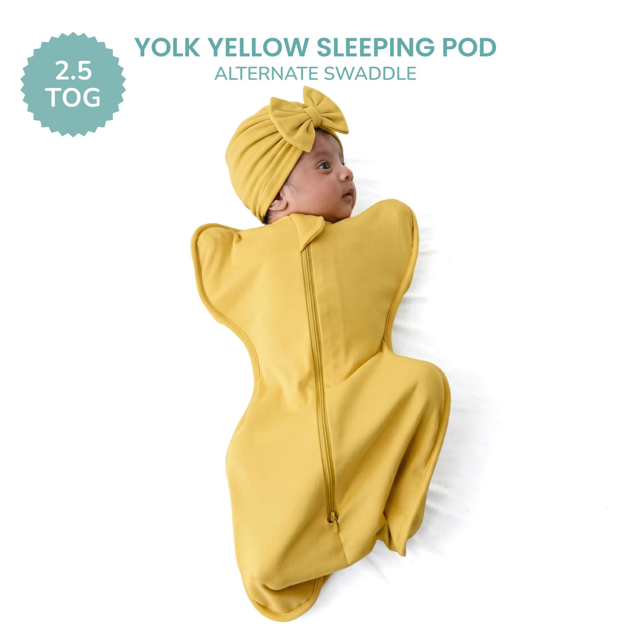 SLEEPING POD SWADDLE FOR BABIES (2.5 TOG) - YOLK YELLOW | TULO BABY