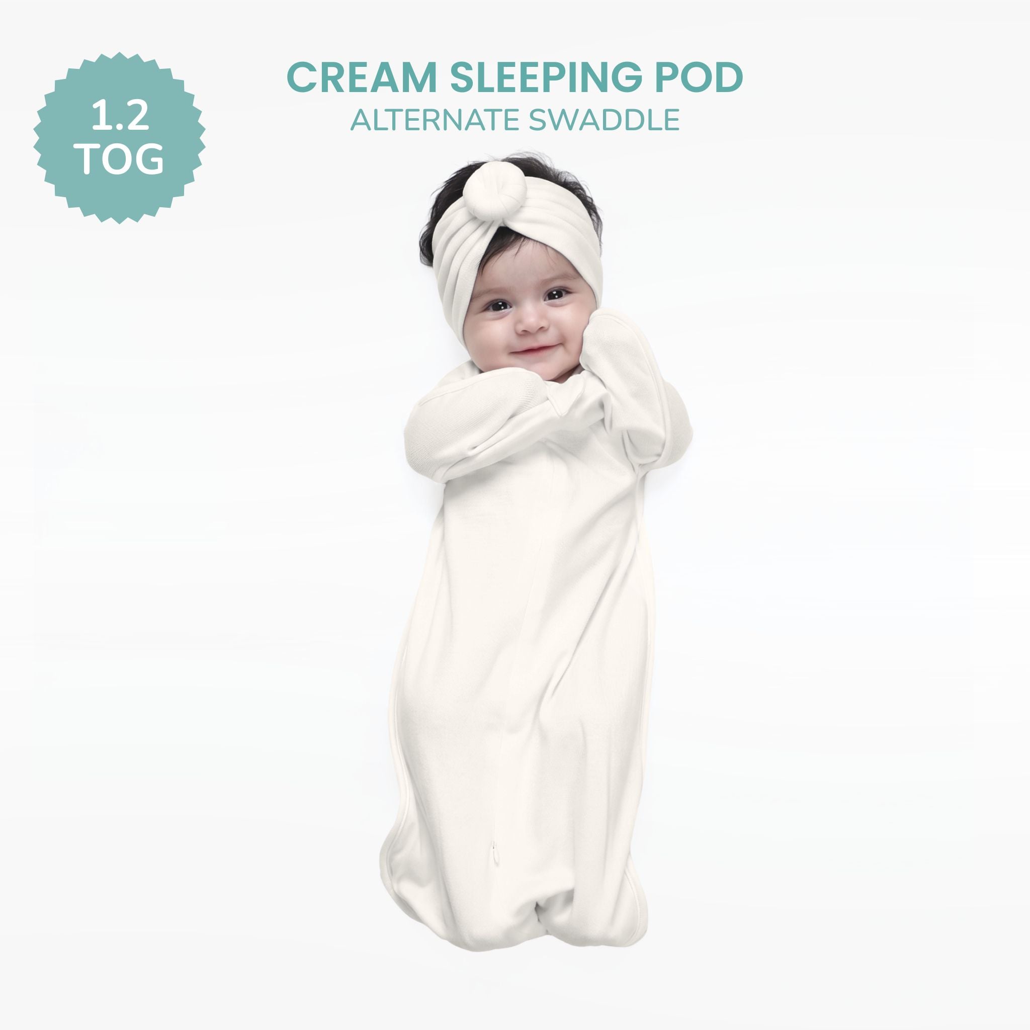 SLEEPING POD SWADDLE FOR BABIES (1.2 TOG) - CREAM | TULO BABY
