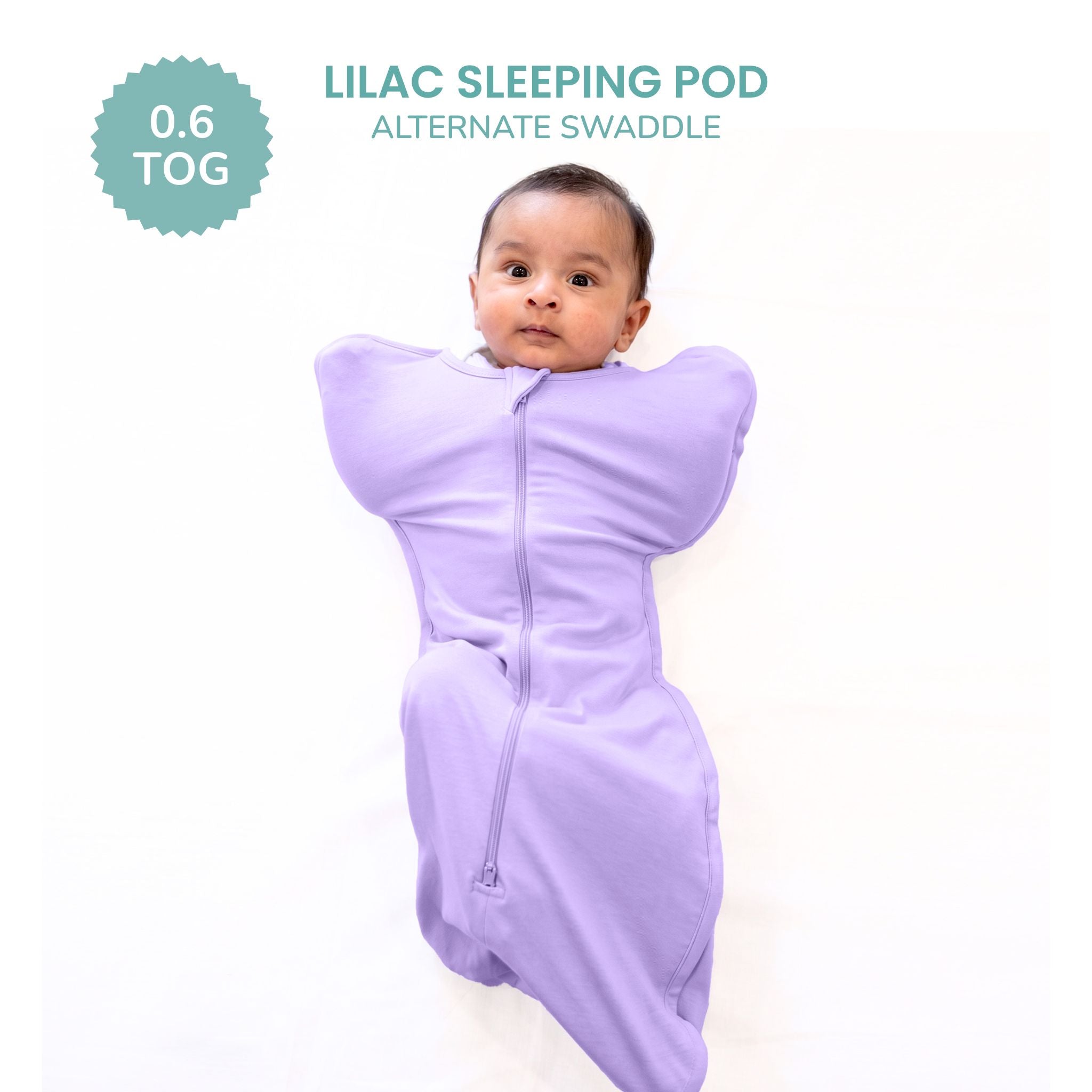 SLEEPING POD SWADDLE FOR BABIES (0.6 TOG) - LILAC | TULO BABY