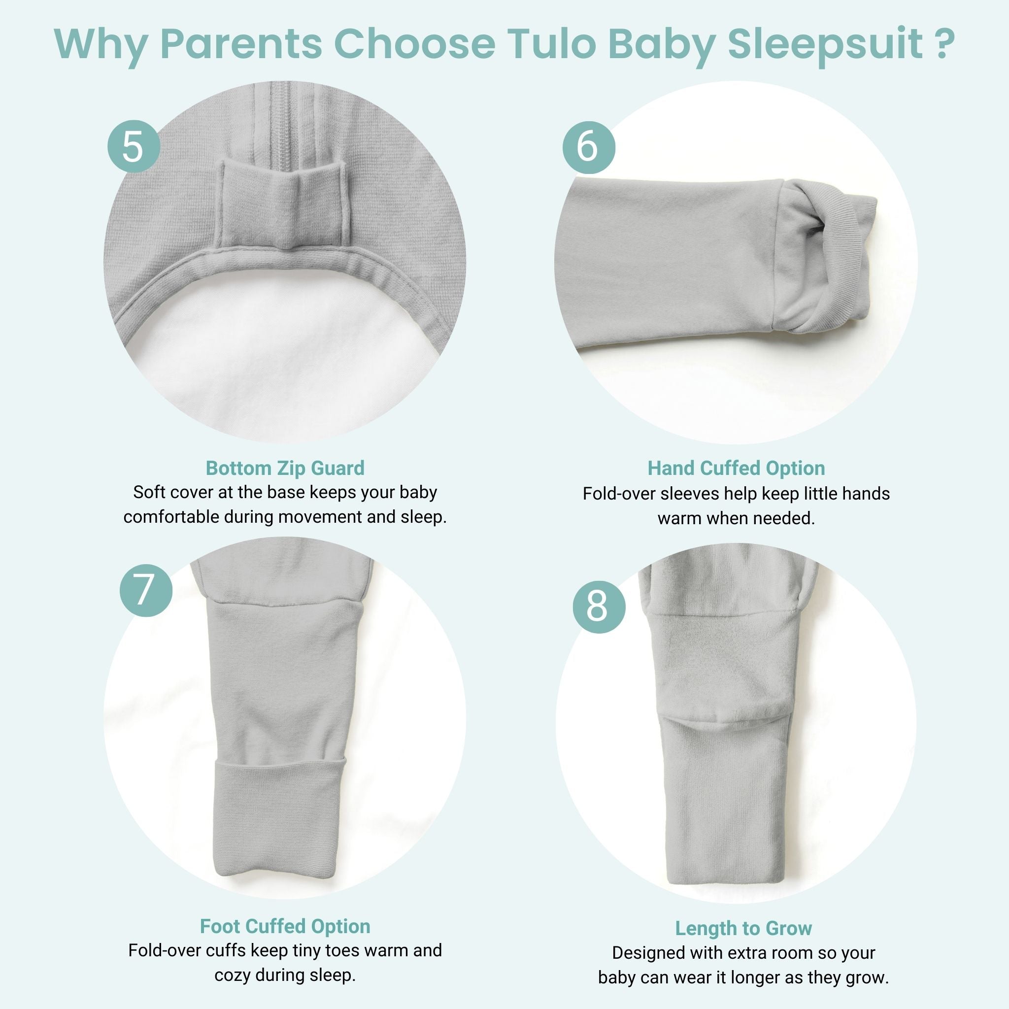 SLEEPSUIT (1.2 TOG) - SMOKY GREY | TULO BABY