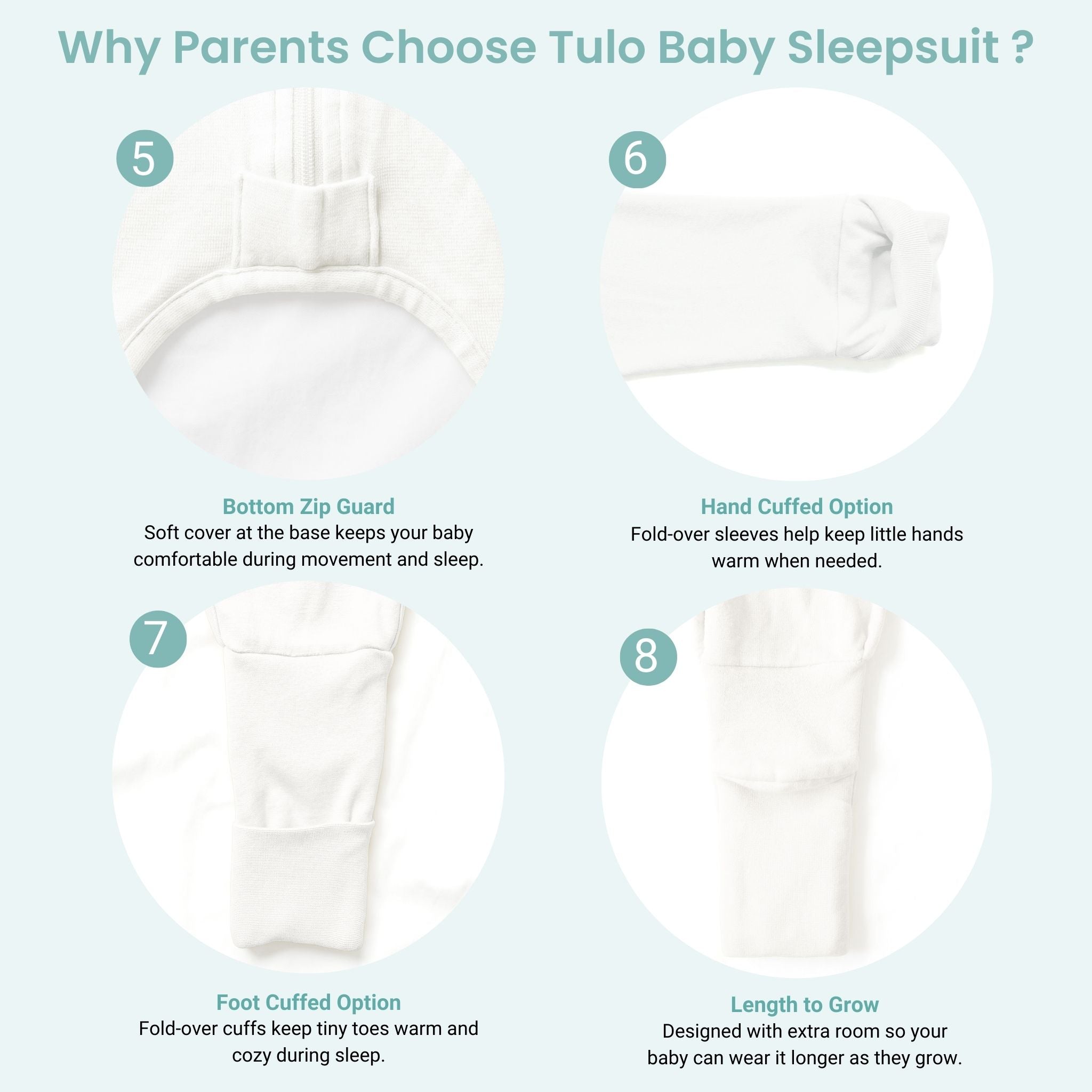 SLEEPSUIT (0.6 TOG) - CREAM | TULO BABY