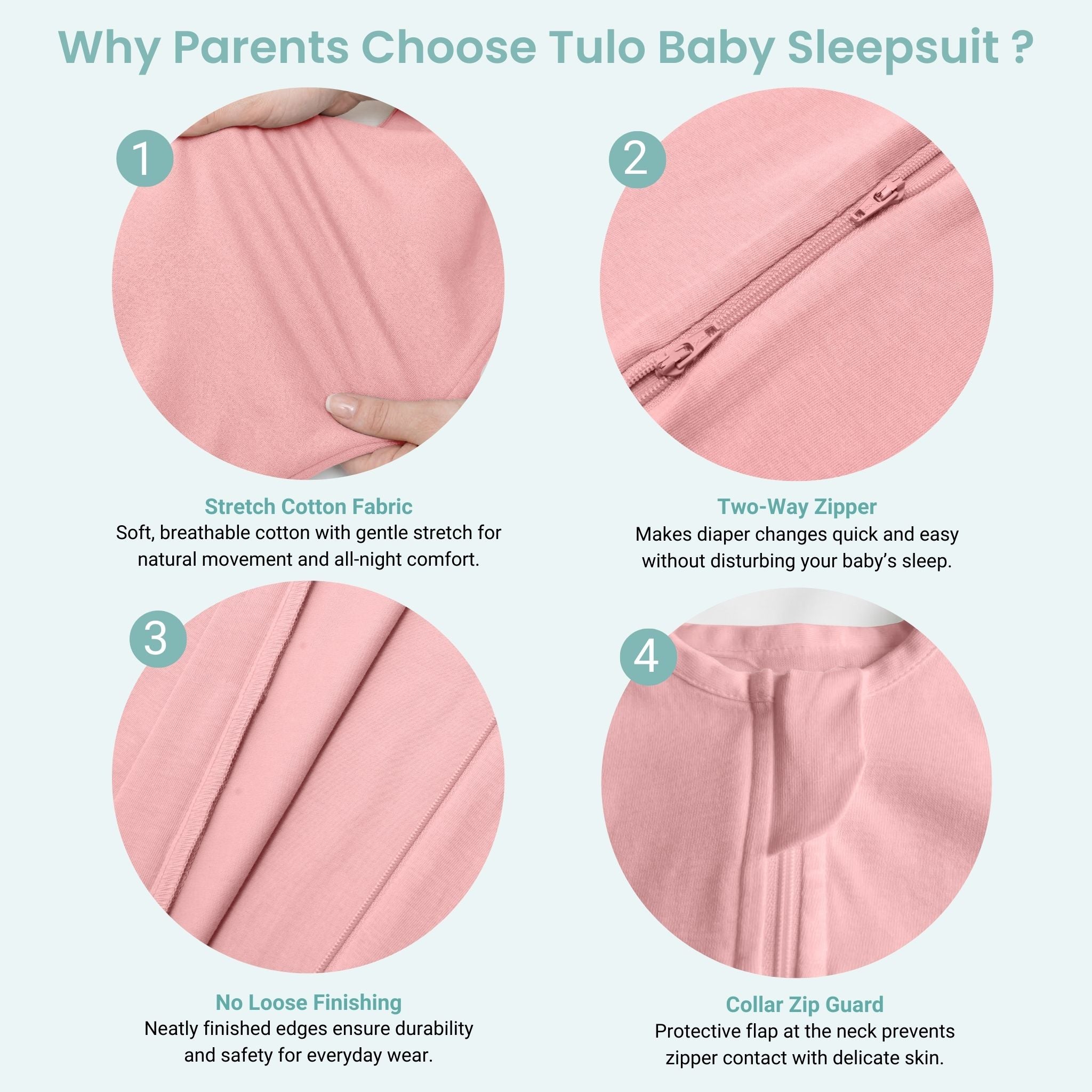 SLEEPSUIT (0.6 TOG) - DESSERT ROSE | TULO BABY
