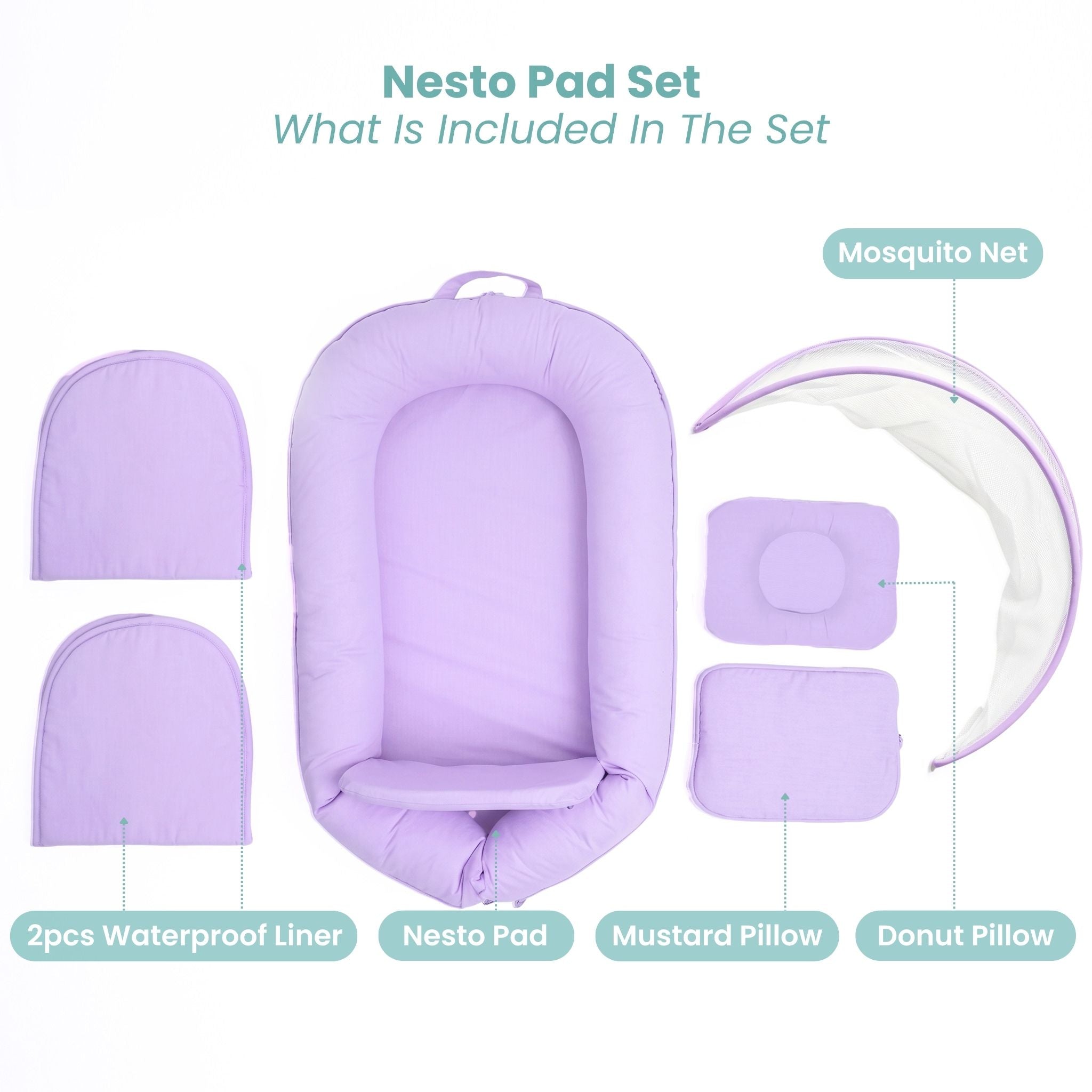 BABY NEST SET - LILAC NESTO PAD SET | TULO BABY