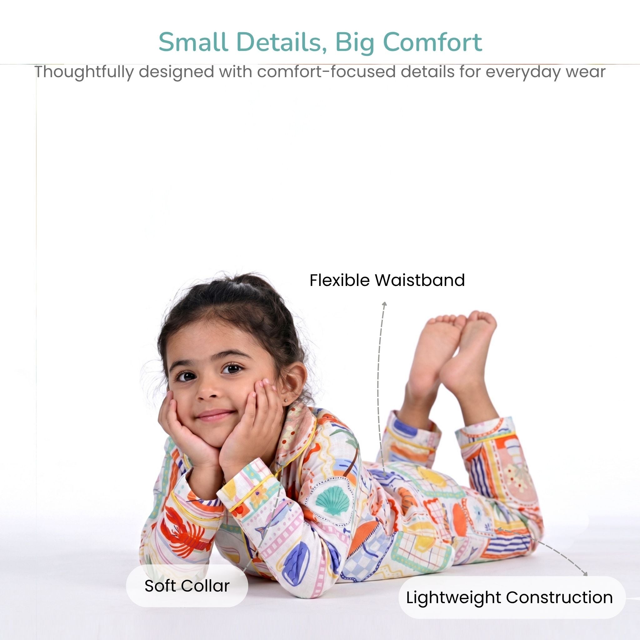 COTTON NIGHT SUIT - MEDITERRANEAN SUMMER | SLEEPWEAR | TULO BABY