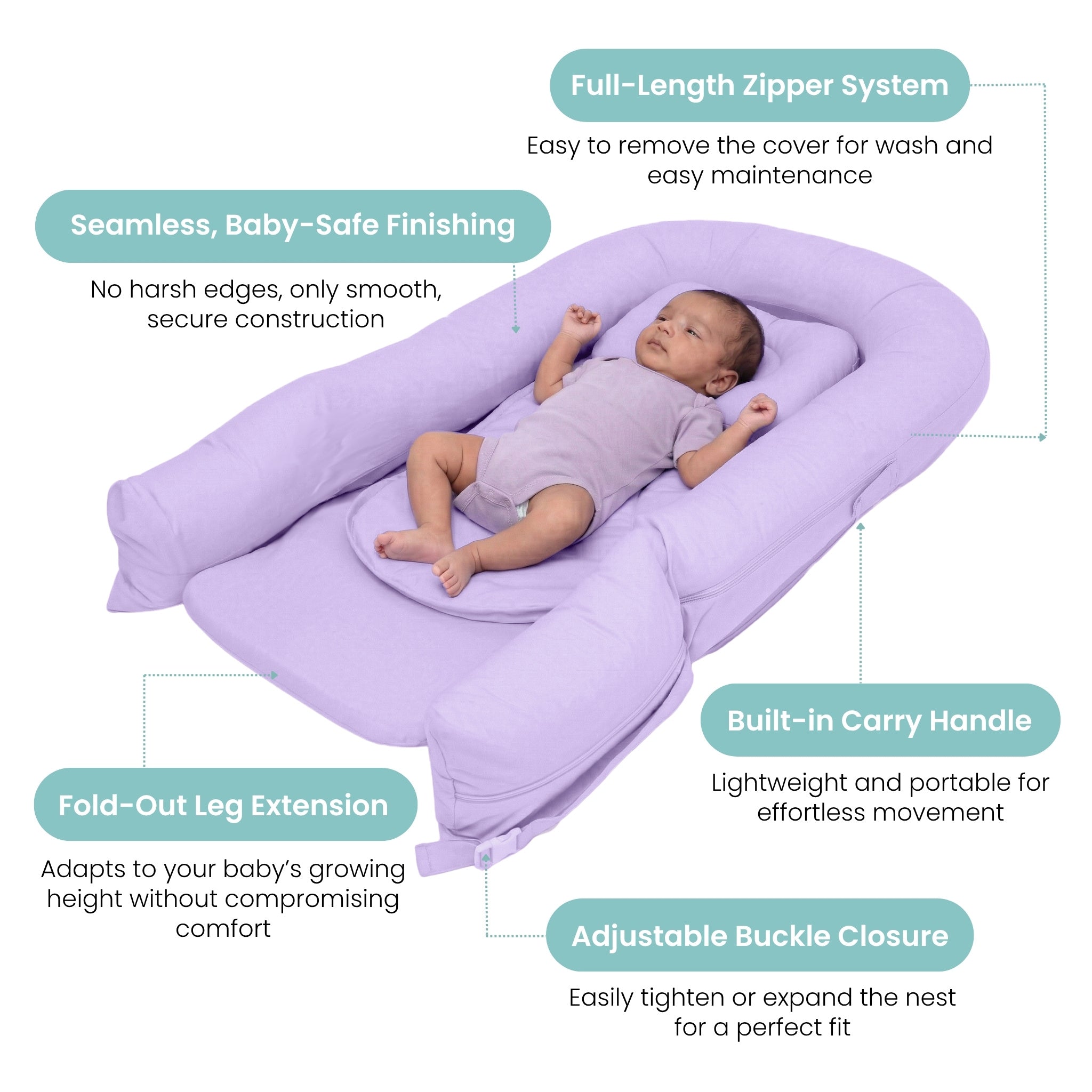 BABY NEST - LILAC NESTO PAD | TULO BABY