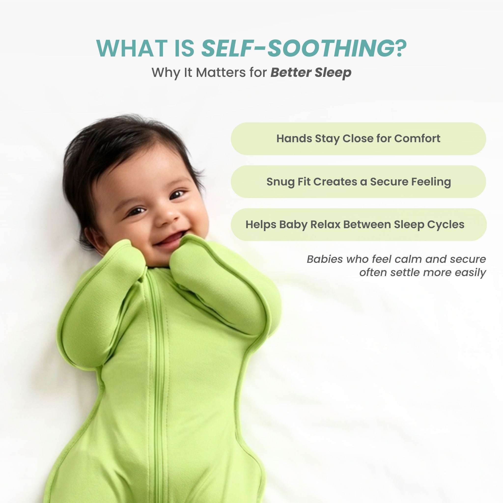 SLEEPING POD SWADDLE FOR BABIES (0.6 TOG) - SHADOW LIME | TULO BABY