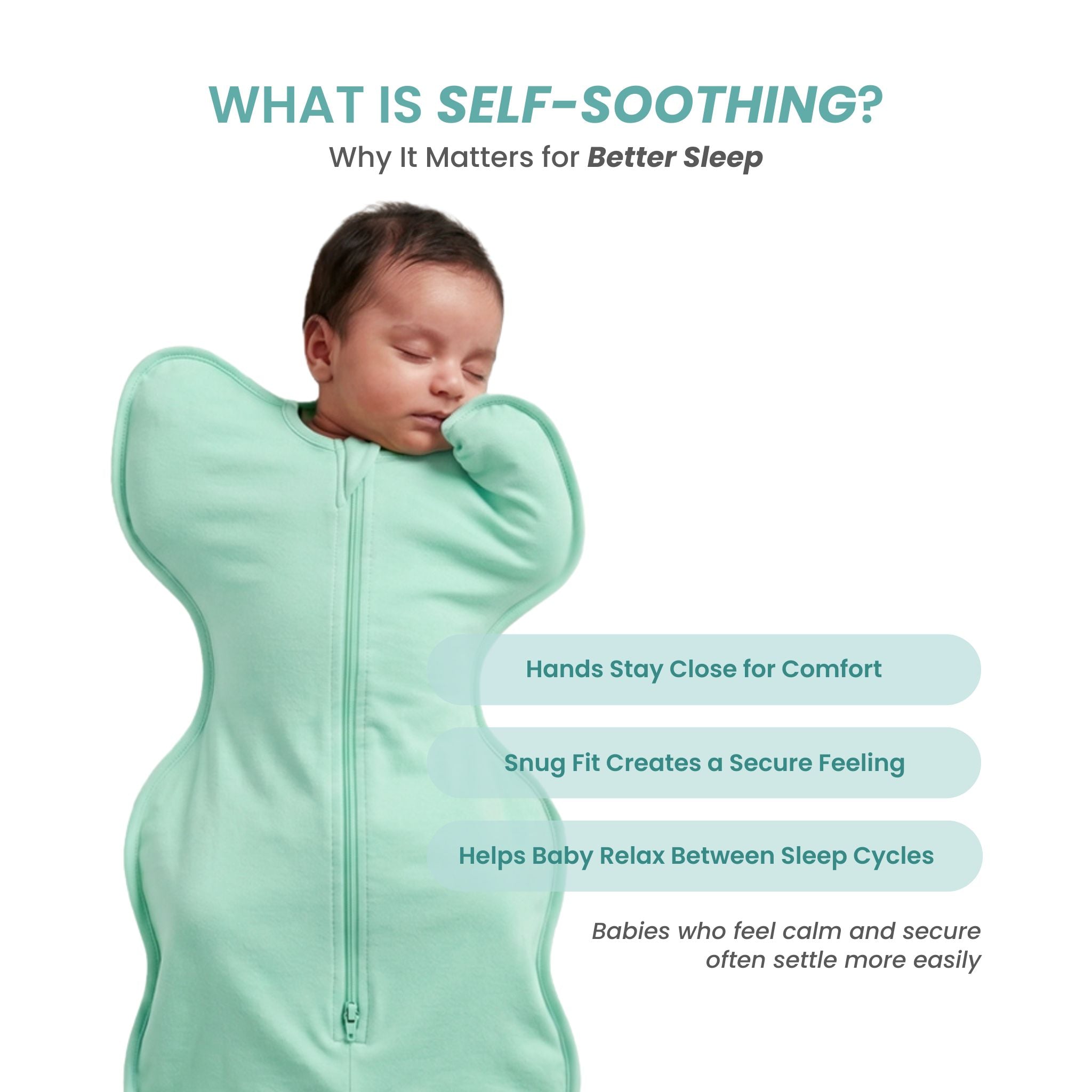SLEEPING POD SWADDLE FOR BABIES (0.6 TOG) - SEA GREEN | TULO BABY