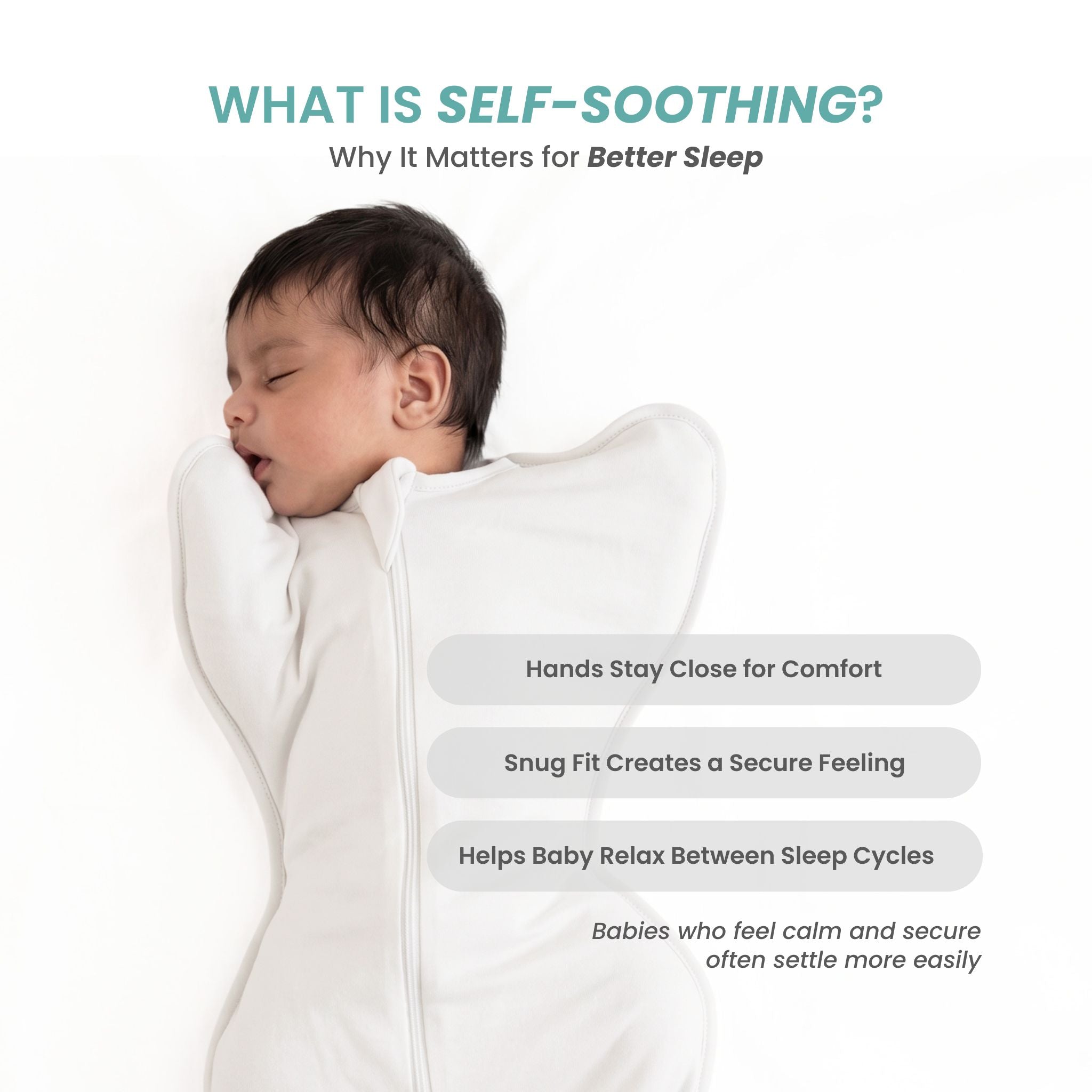 SLEEPING POD SWADDLE FOR BABIES (0.6 TOG) - CREAM | TULO BABY