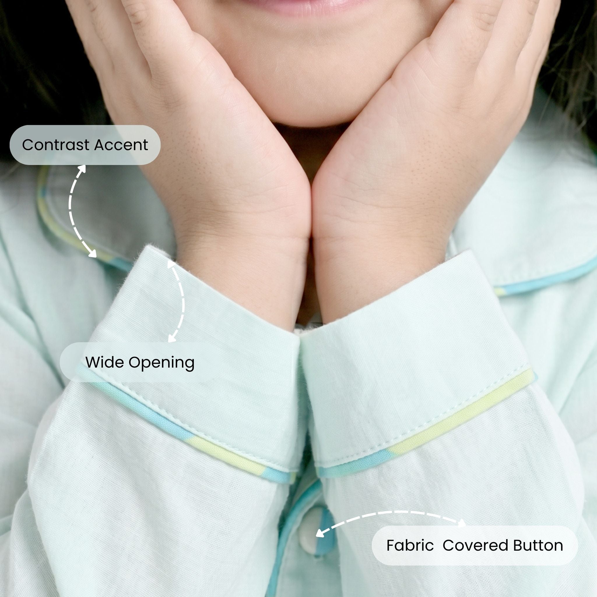 COTTON NIGHT SUIT - MINT | SLEEPWEAR | TULO BABY