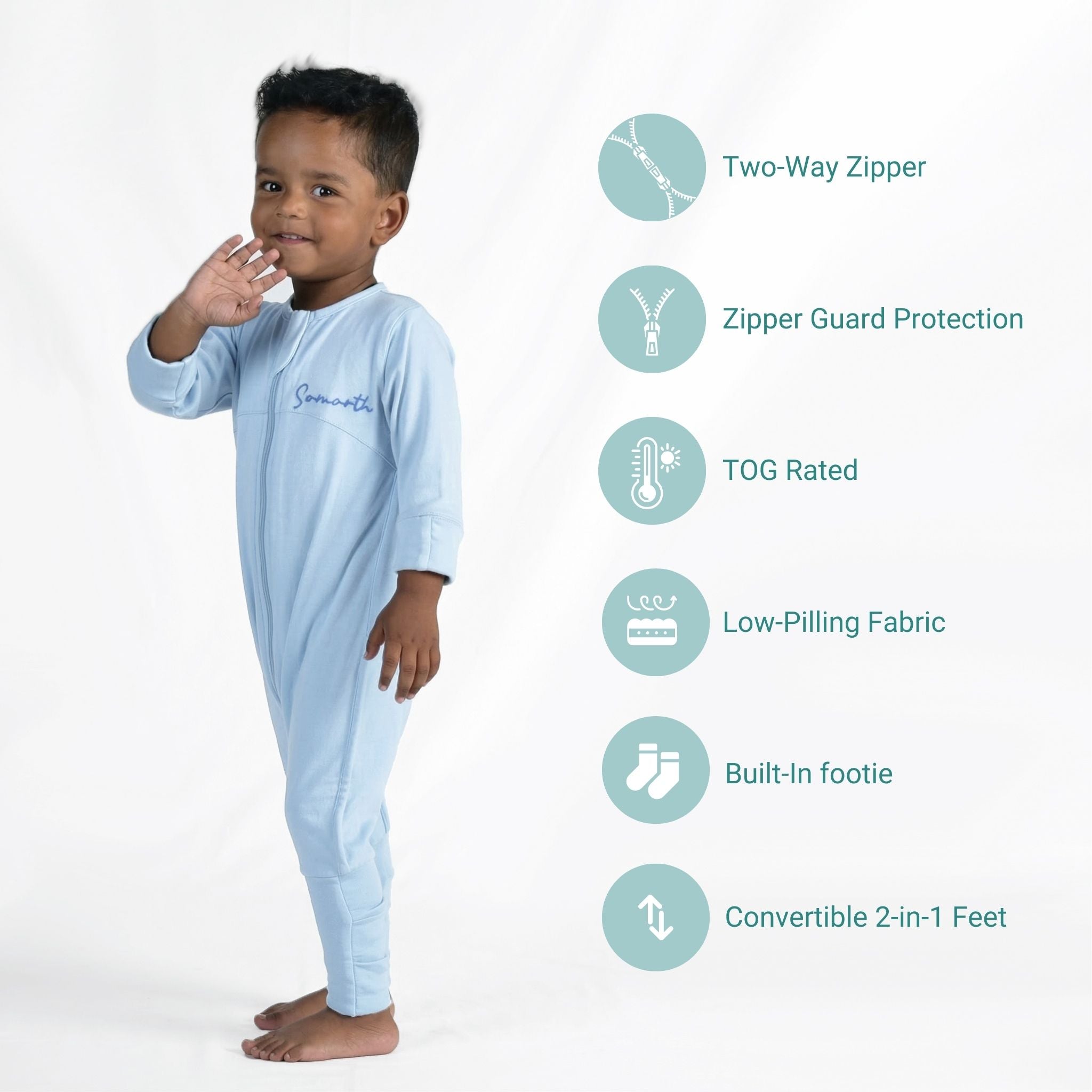 SLEEPSUIT (0.6 TOG) - DUSK BLUE | TULO BABY