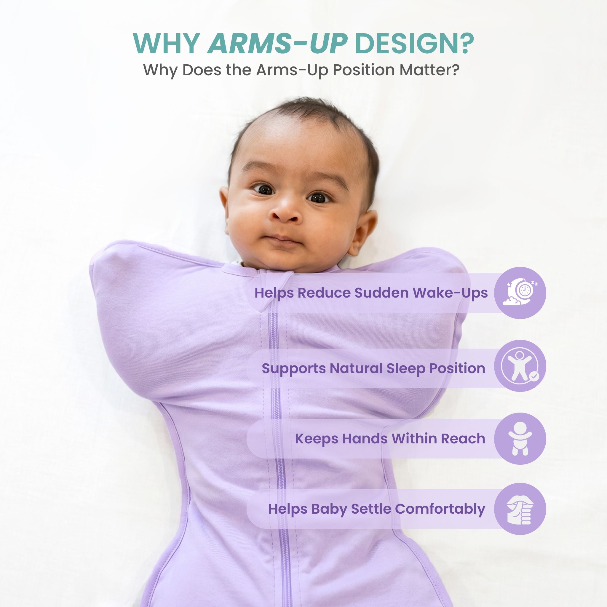 SLEEPING POD SWADDLE FOR BABIES (0.6 TOG) - LILAC | TULO BABY