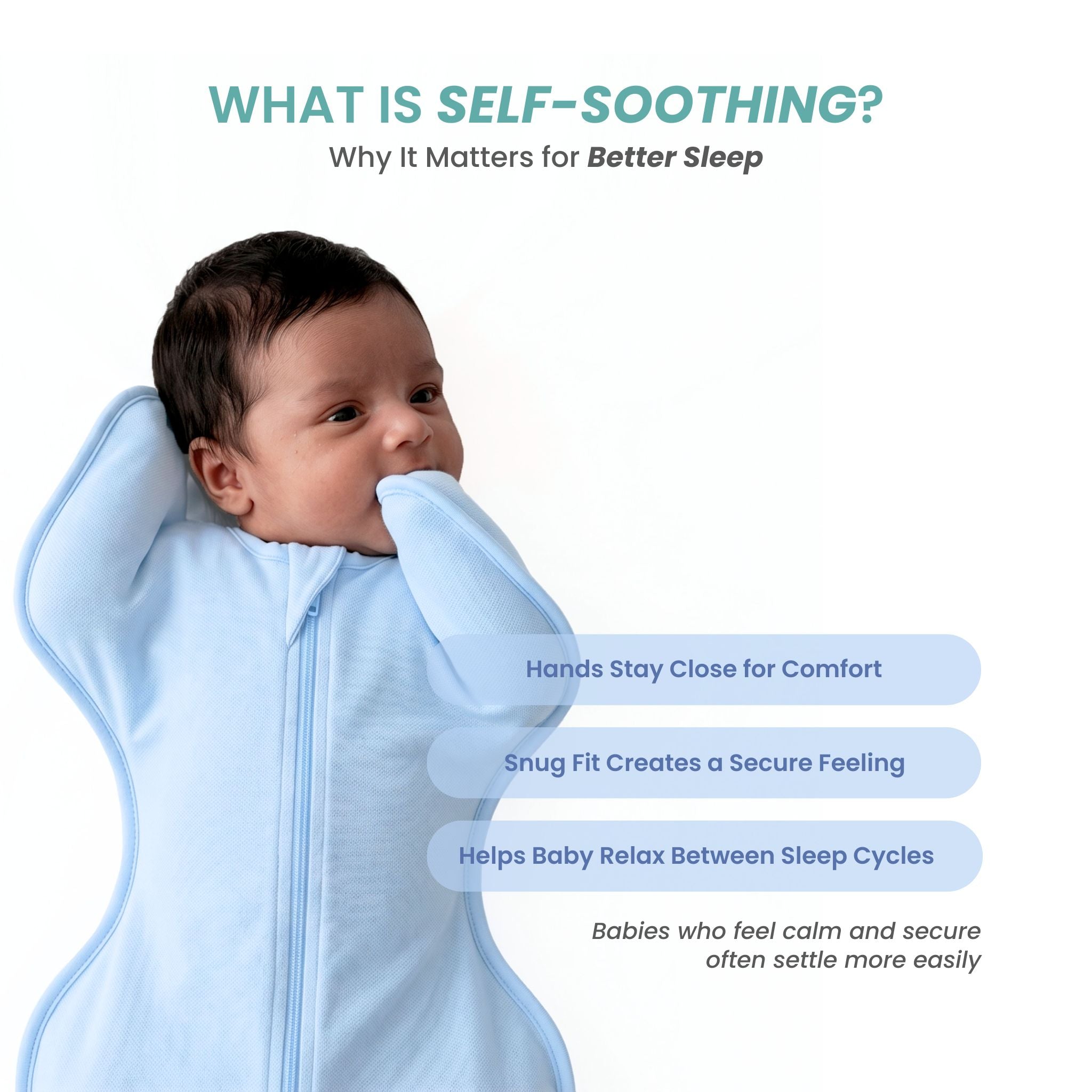 SLEEPING POD SWADDLE FOR BABIES (2.5 TOG) - DUSK BLUE | TULO BABY