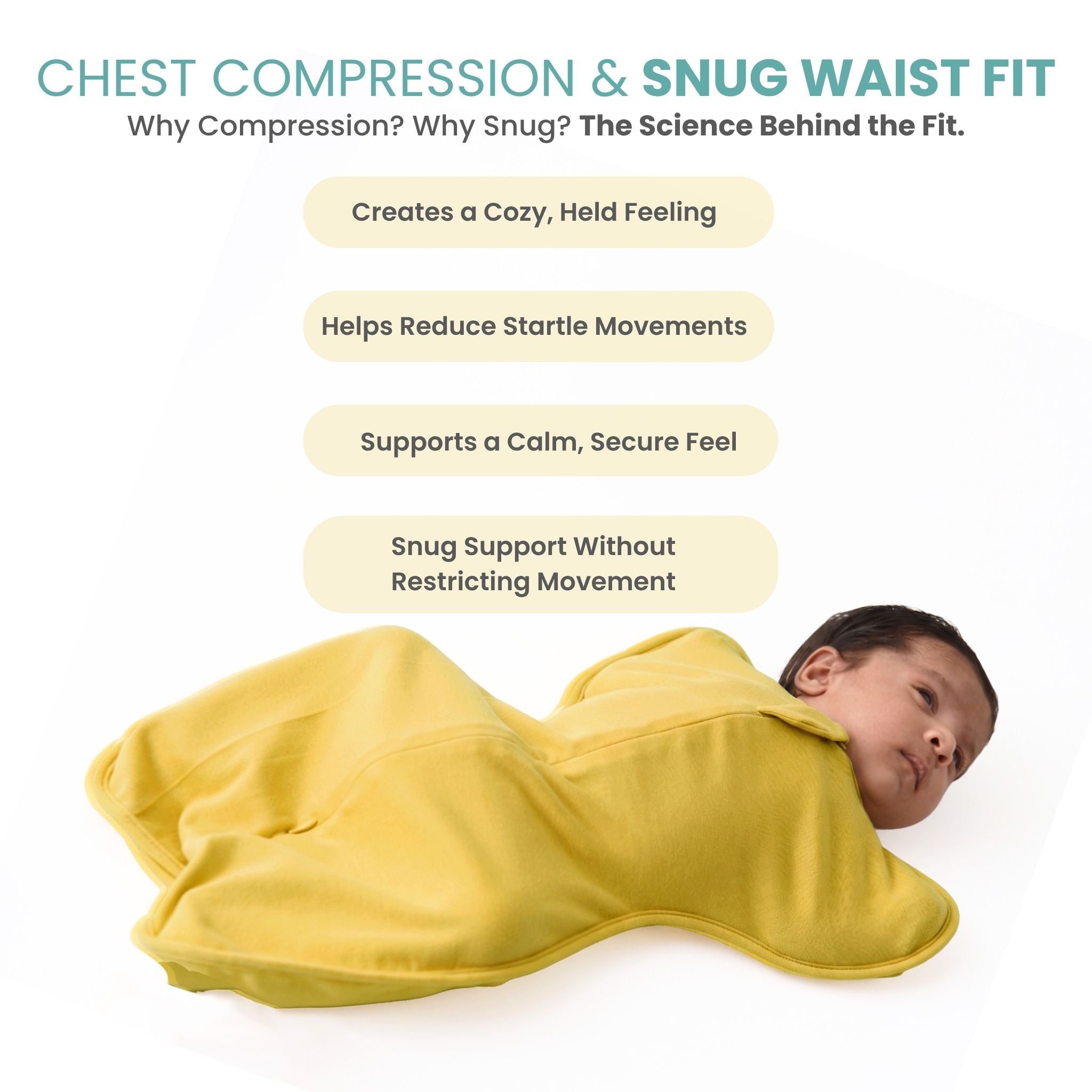 SLEEPING POD SWADDLE FOR BABIES (0.6 TOG) - YOLK YELLOW | TULO BABY