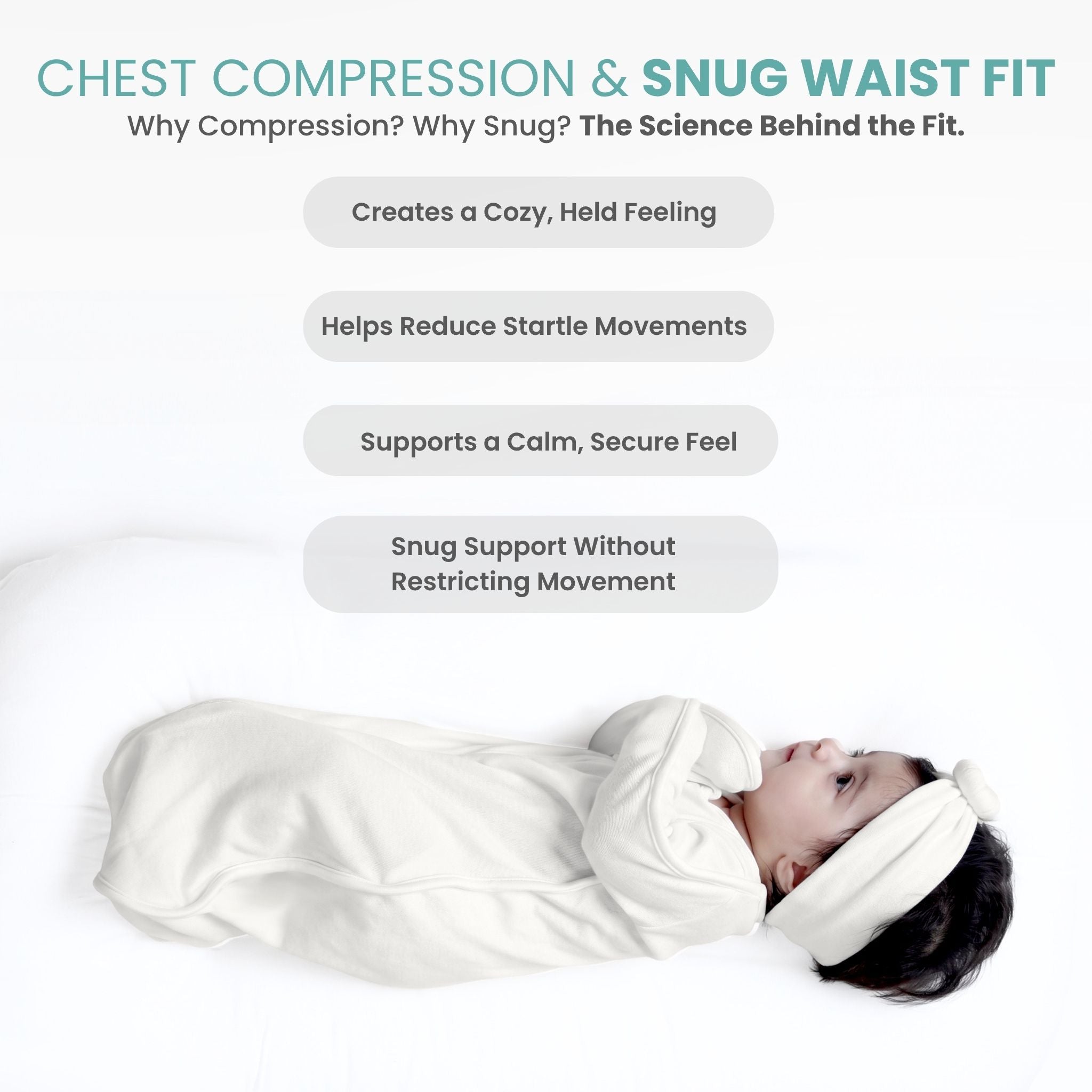 SLEEPING POD SWADDLE FOR BABIES (0.6 TOG) - CREAM | TULO BABY