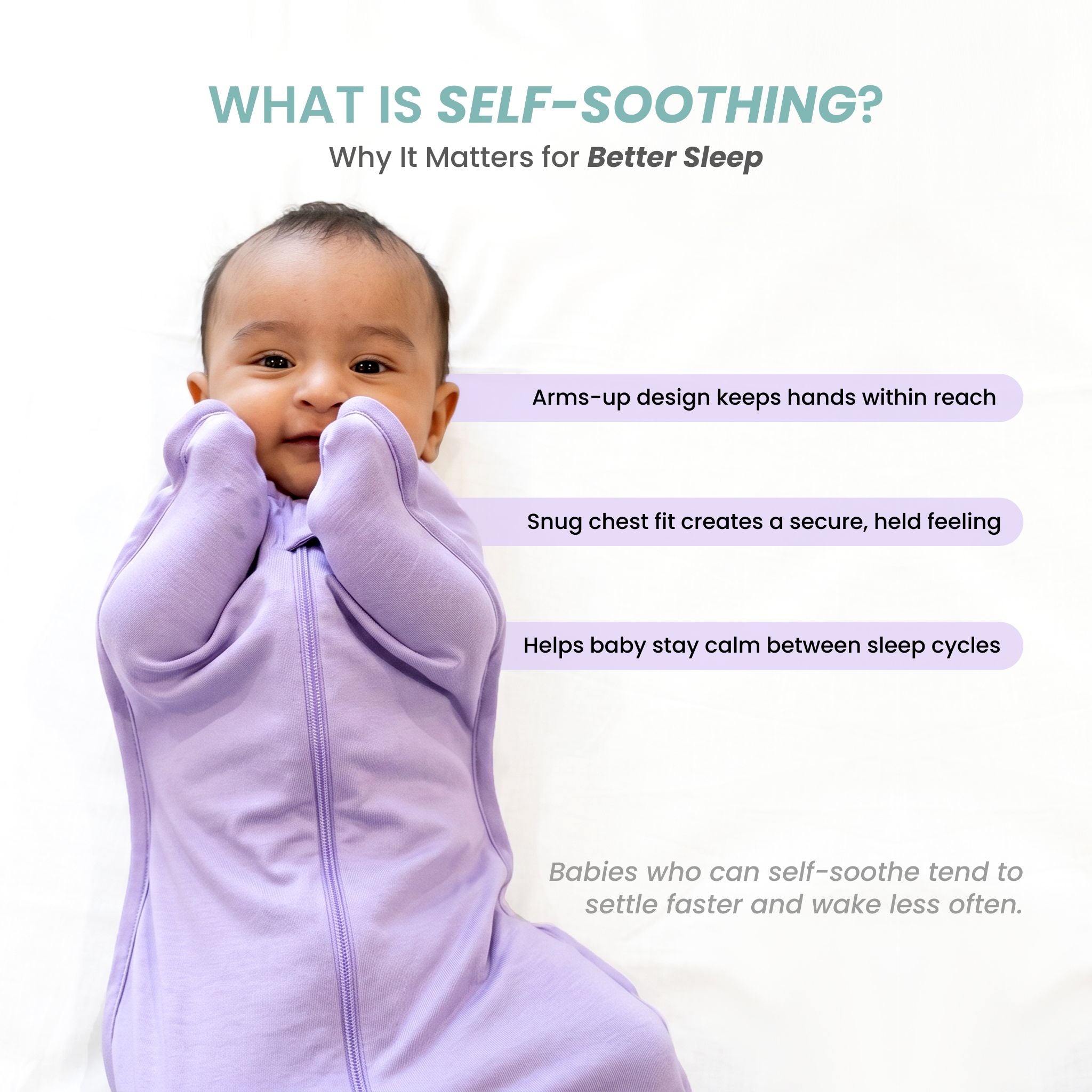 SLEEPING POD SWADDLE FOR BABIES (0.6 TOG) - LILAC | TULO BABY