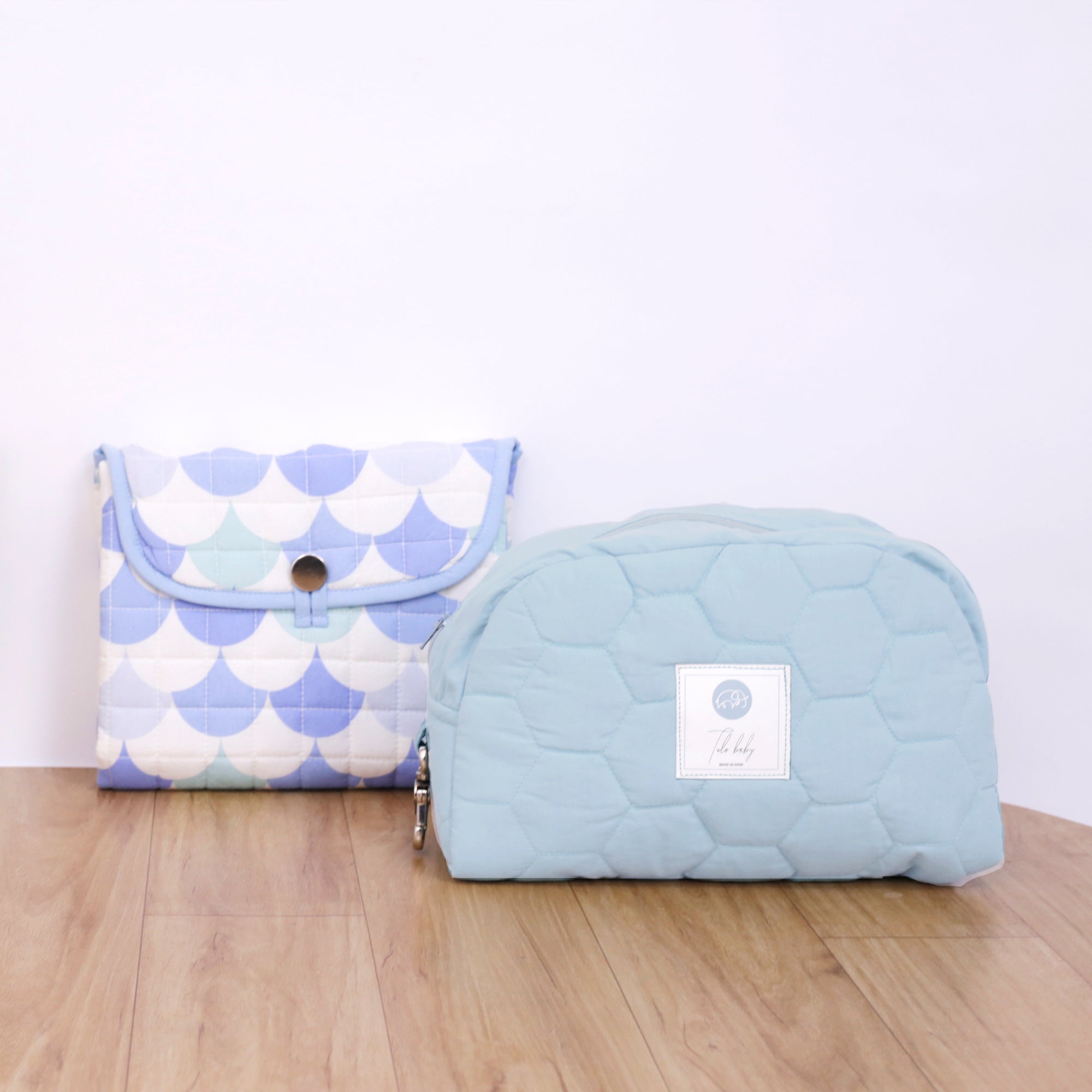 BABY BLUE TRAVEL VANITY BAG