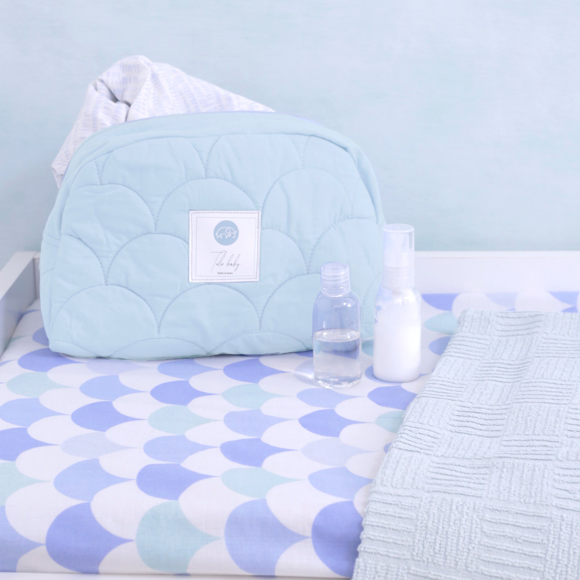 BABY BLUE TRAVEL VANITY BAG