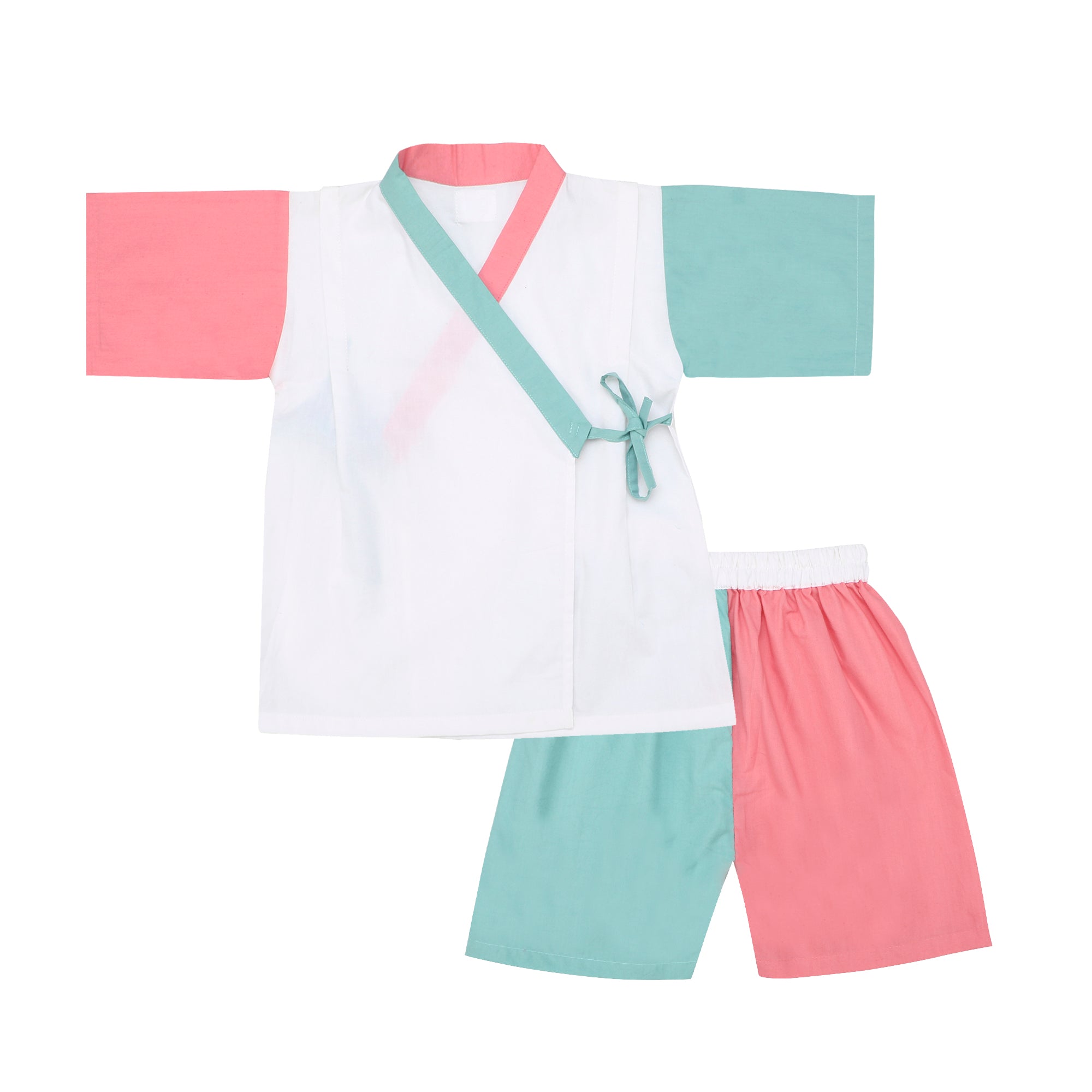 CANTON ROSE KIMONO SHORTS SET