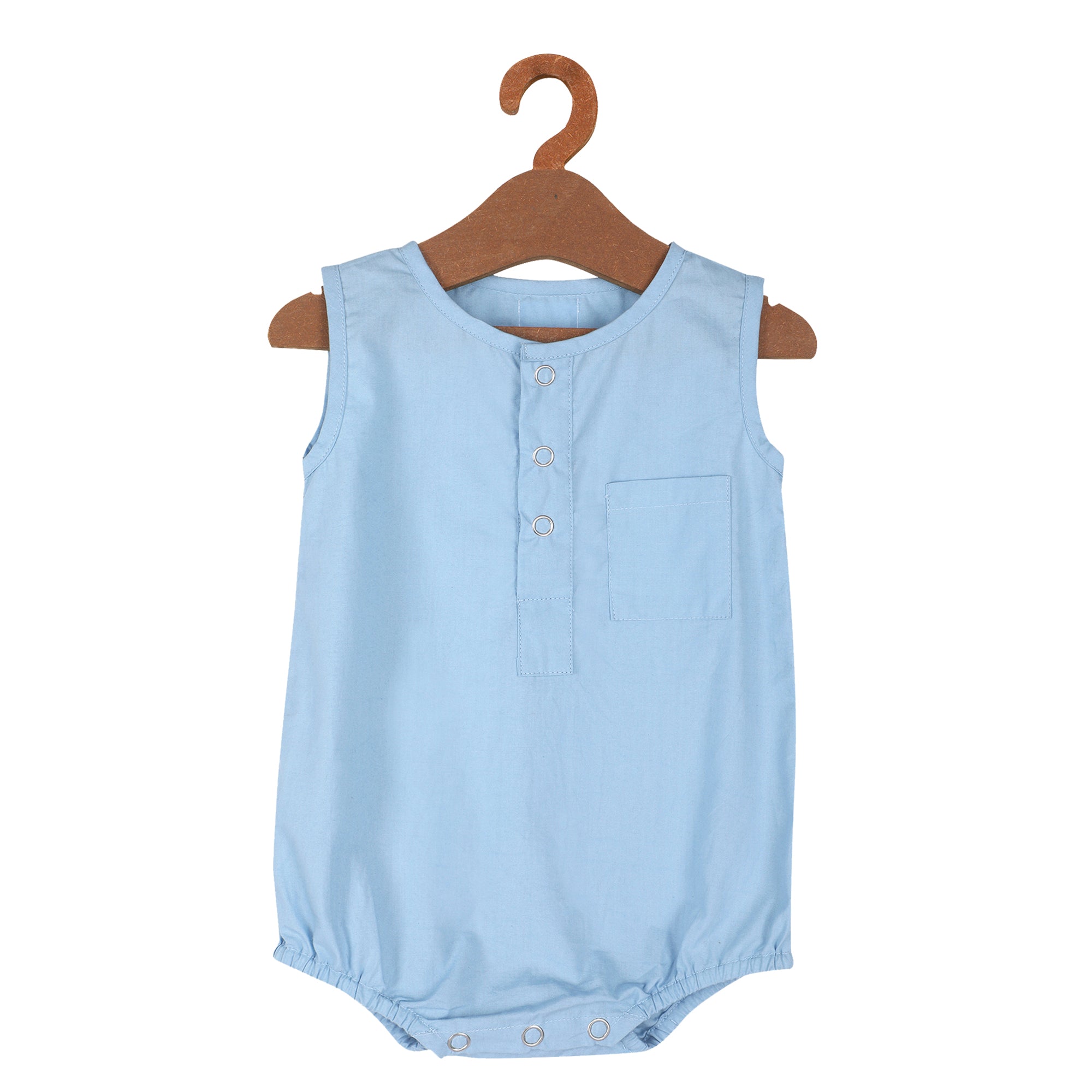 DUSK BLUE COTTON ONESIE