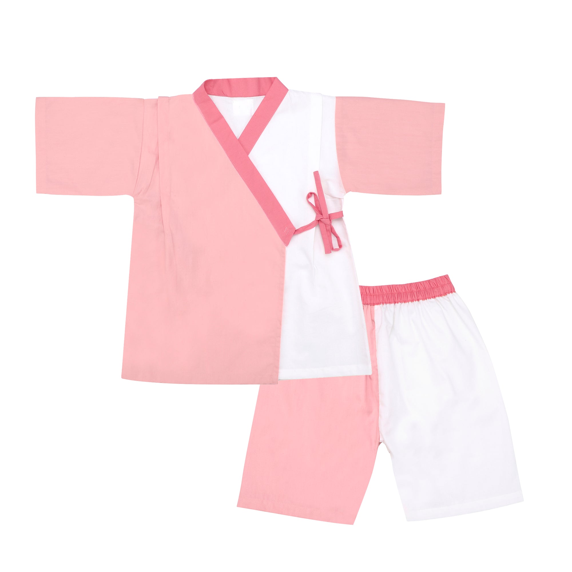 CREAM ROSE KIMONO SHORTS SET