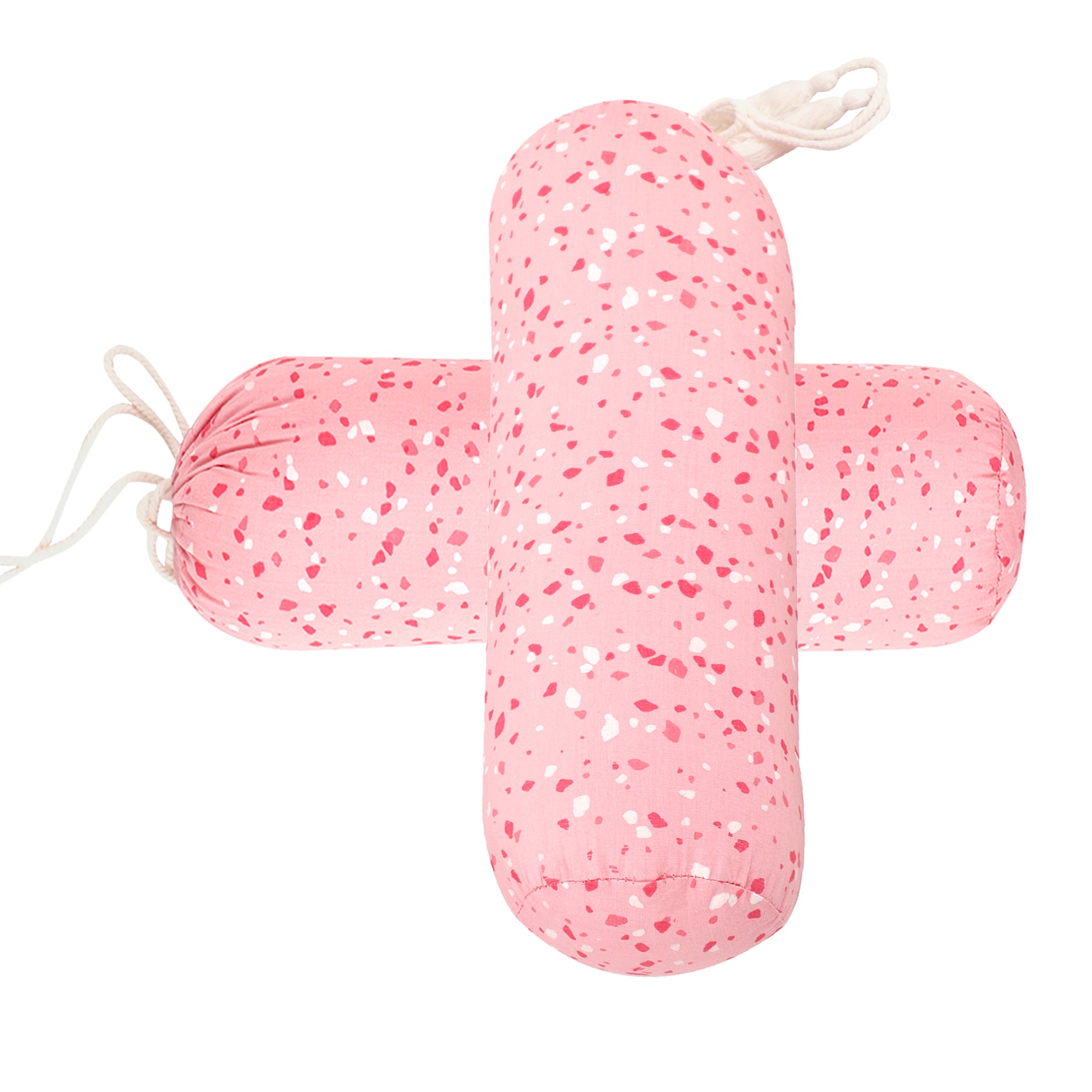 DUSK ROSE TERRAZZO PILLOW SET MUSTARD PILLOW + BOLSTERS