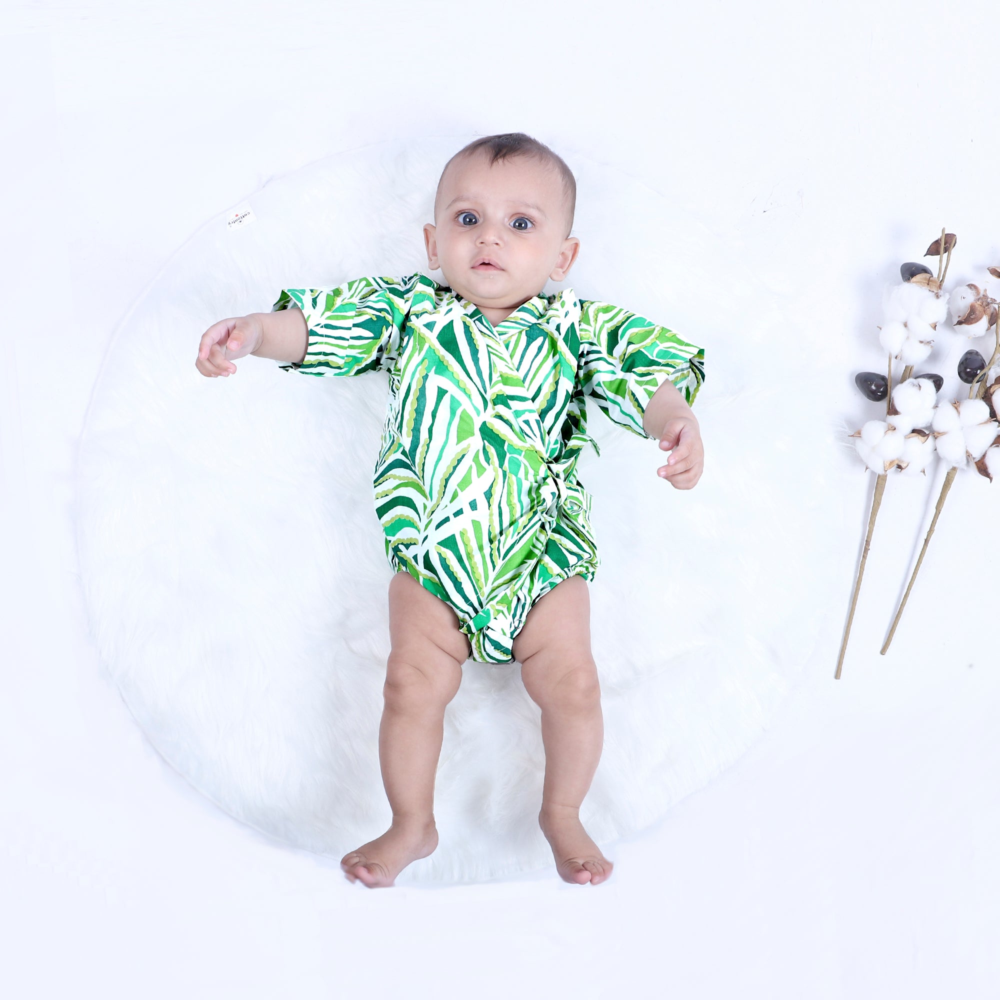 FOLIAGE KIMONO ONESIE