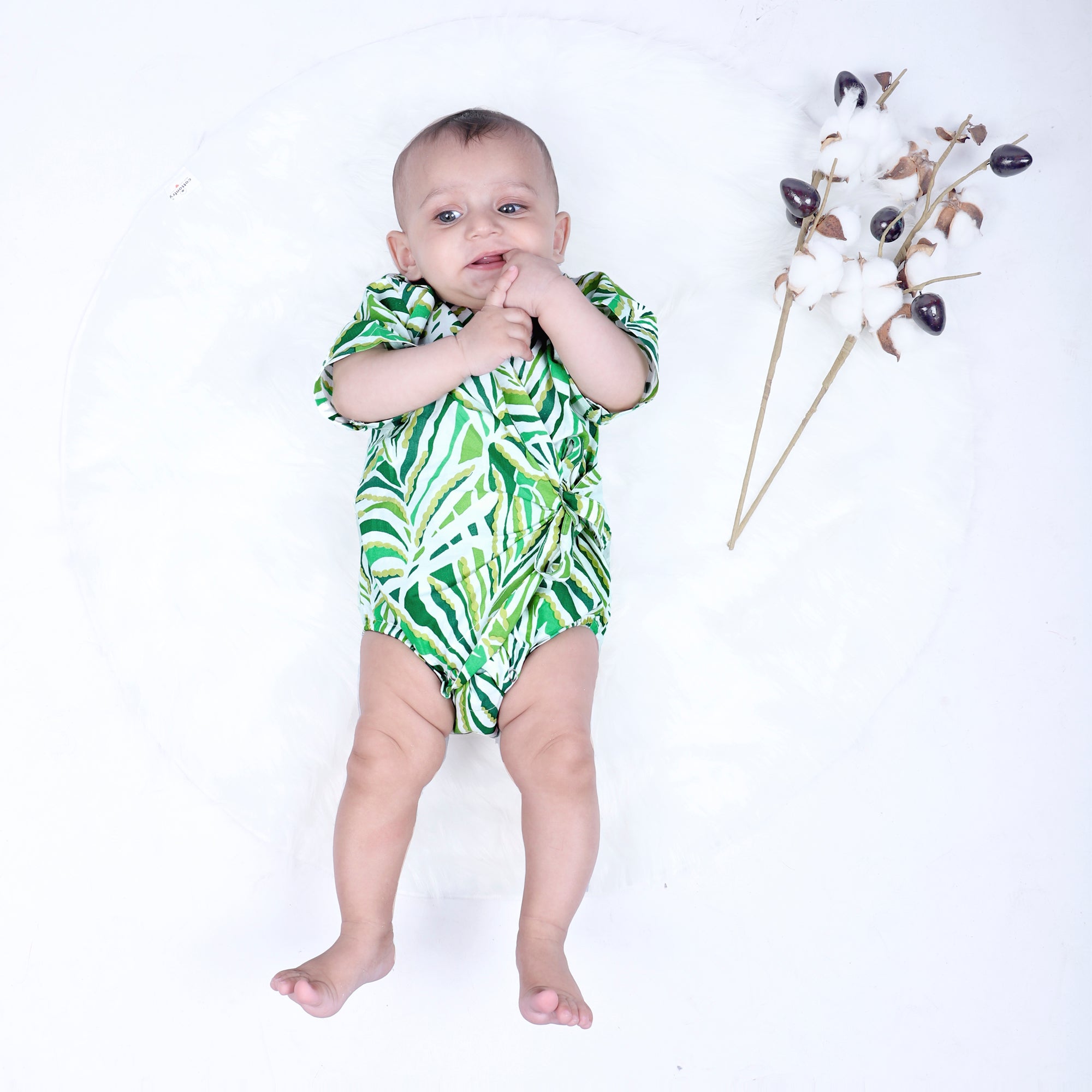 FOLIAGE KIMONO ONESIE
