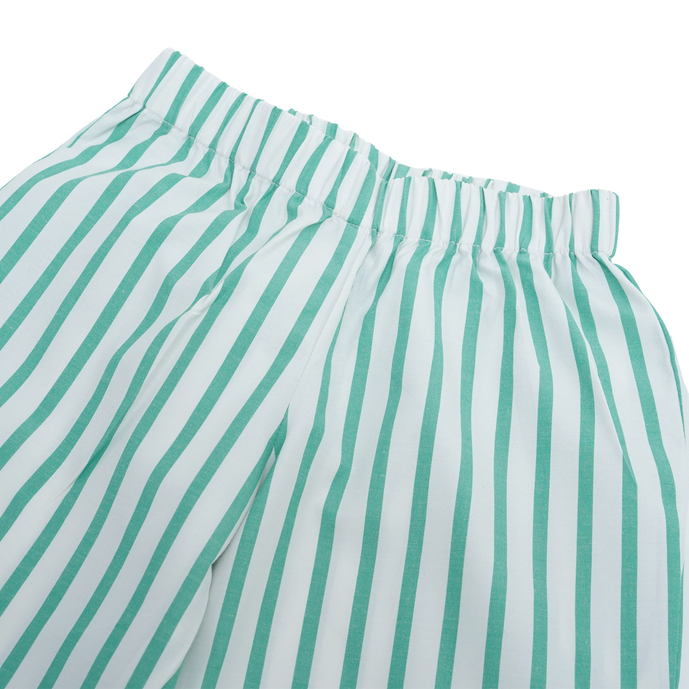 COTTON NIGHT SUIT - GREEN STRIPE | SLEEPWEAR | TULO BABY