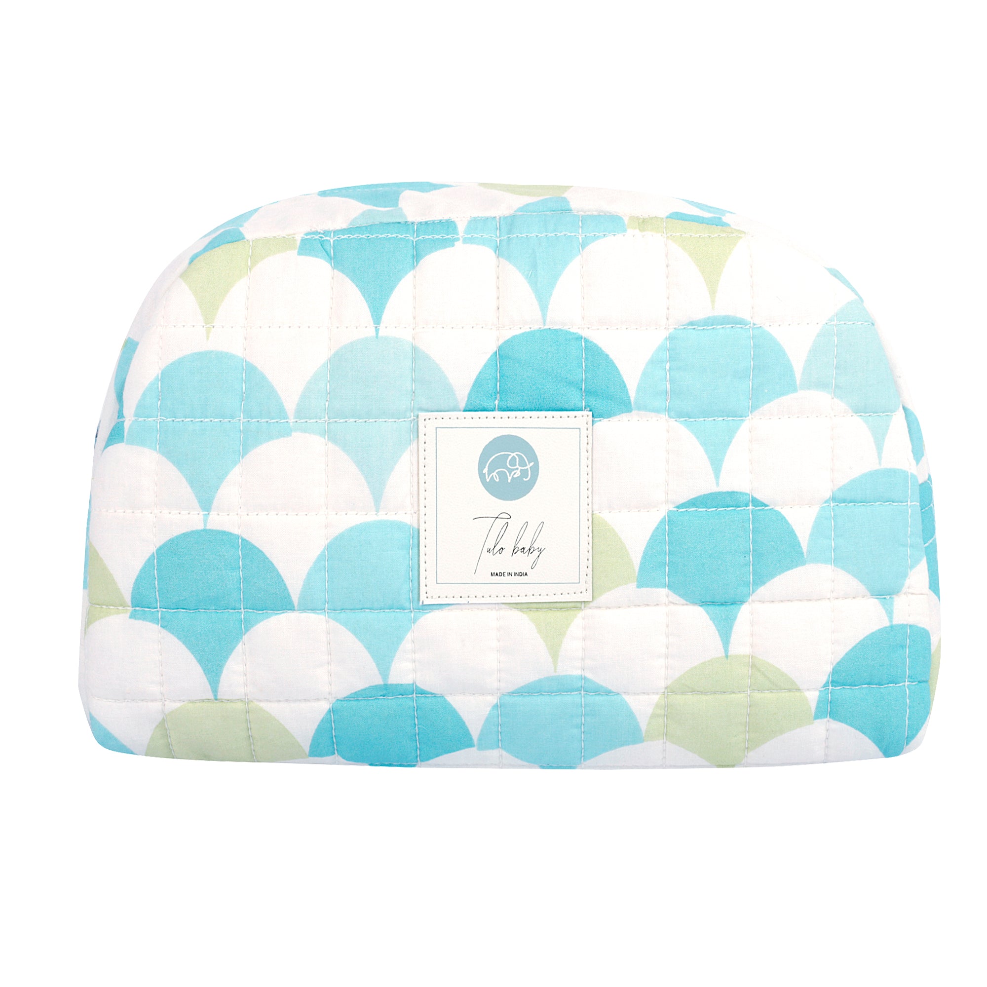 MELLOW GREEN SCALLOP TRAVEL VANITY BAG