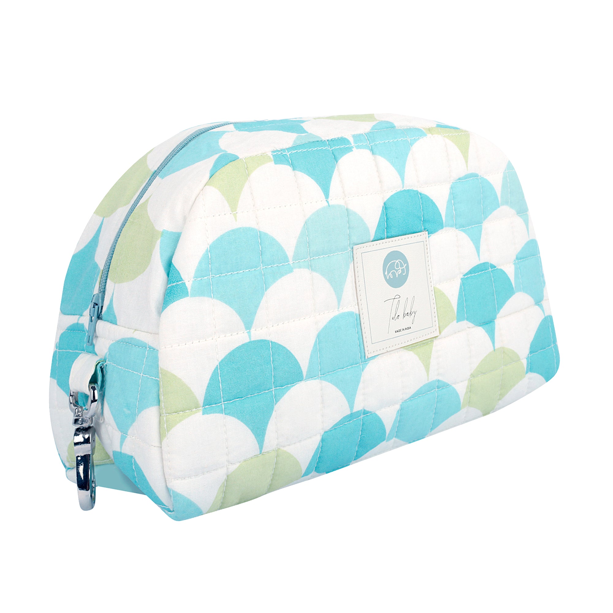 MELLOW GREEN SCALLOP TRAVEL VANITY BAG
