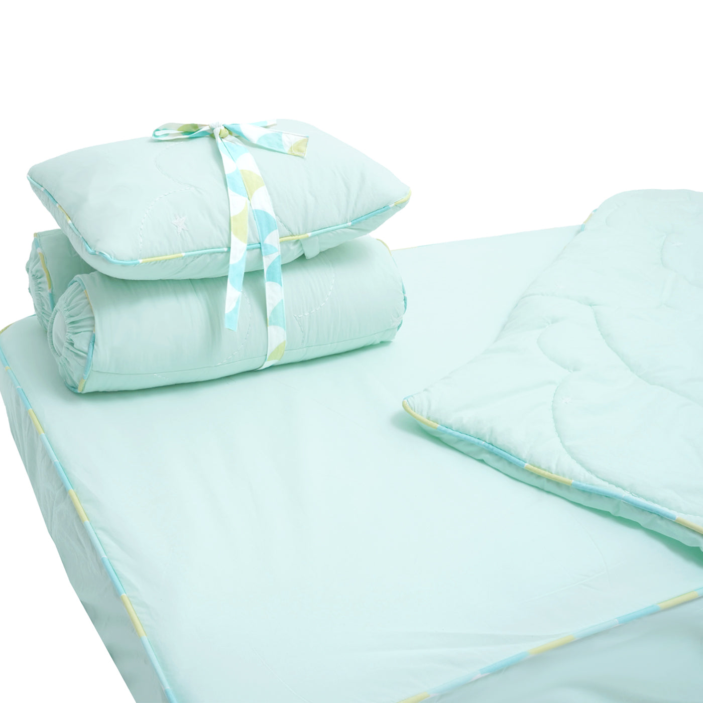 TULO BABY BEDDING SET – MINT ELEPHANT BALLERINA