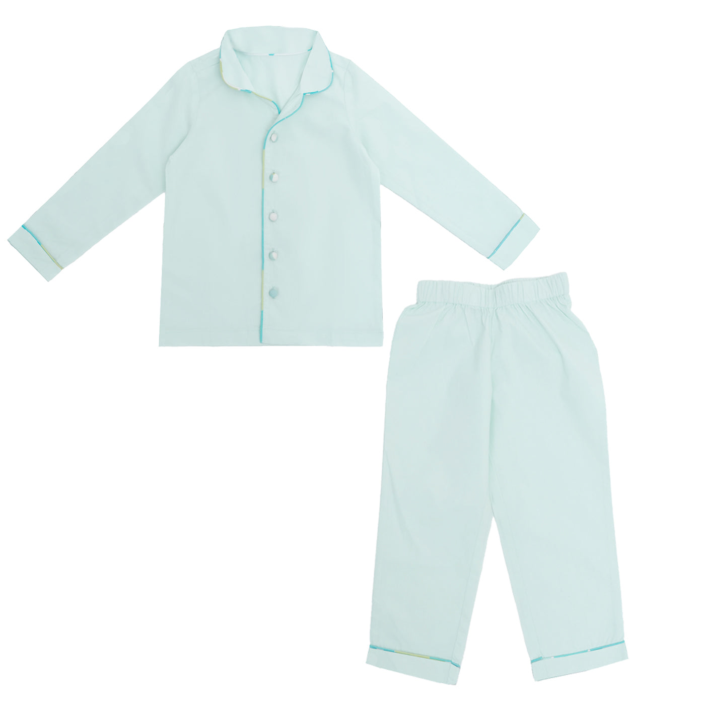 COTTON NIGHT SUIT - MINT | SLEEPWEAR | TULO BABY