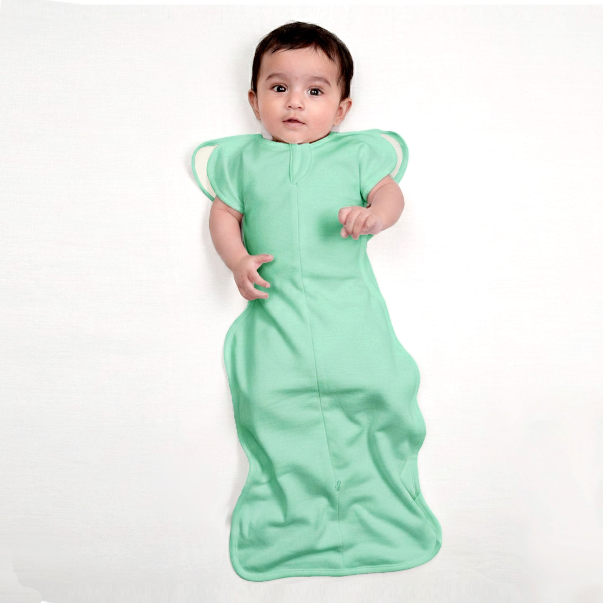 TRANSITIONAL POD SWADDLE FOR BABIES (2.5 TOG) - SEA GREEN | TULO BABY
