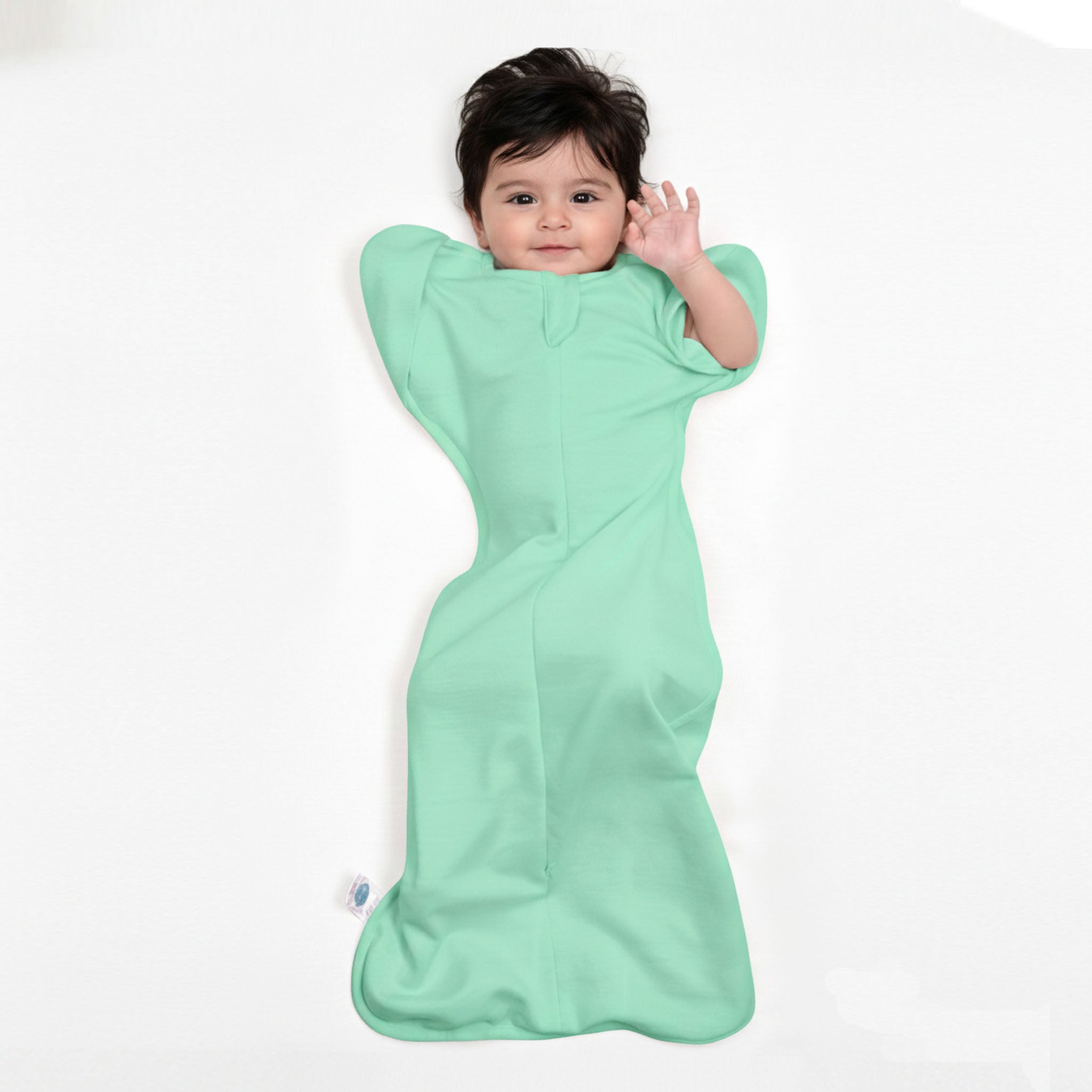 TRANSITIONAL POD SWADDLE FOR BABIES (1.2 TOG) - SEA GREEN | TULO BABY