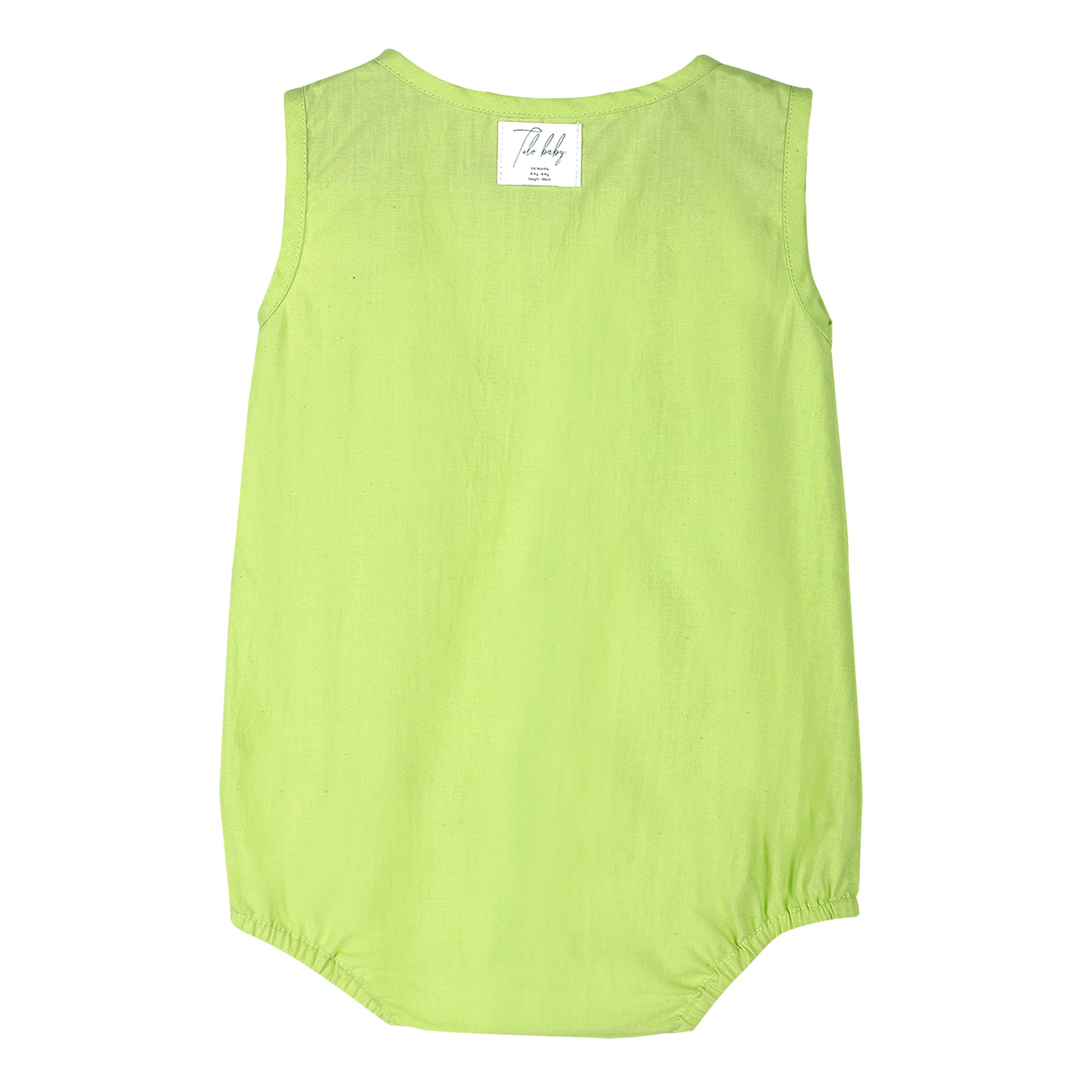 SHADOW LIME COTTON ONESIE