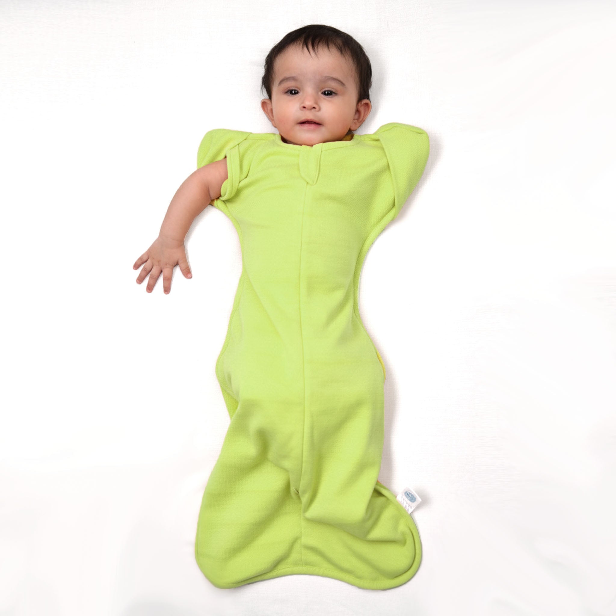TRANSITIONAL POD SWADDLE FOR BABIES (0.6 TOG) - SHADOW LIME | TULO BABY