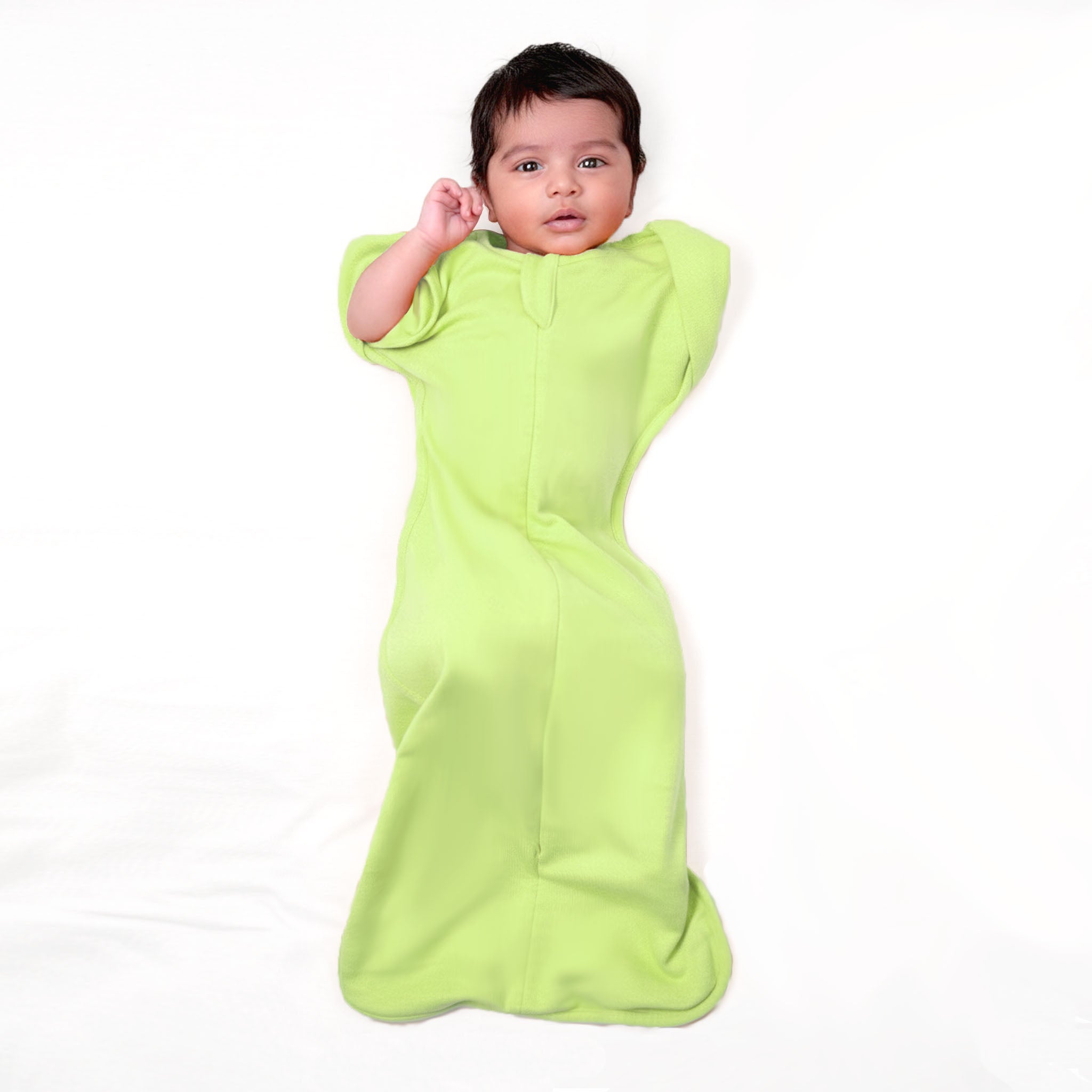 TRANSITIONAL POD SWADDLE FOR BABIES (1.2 TOG) - SHADOW LIME | TULO BABY