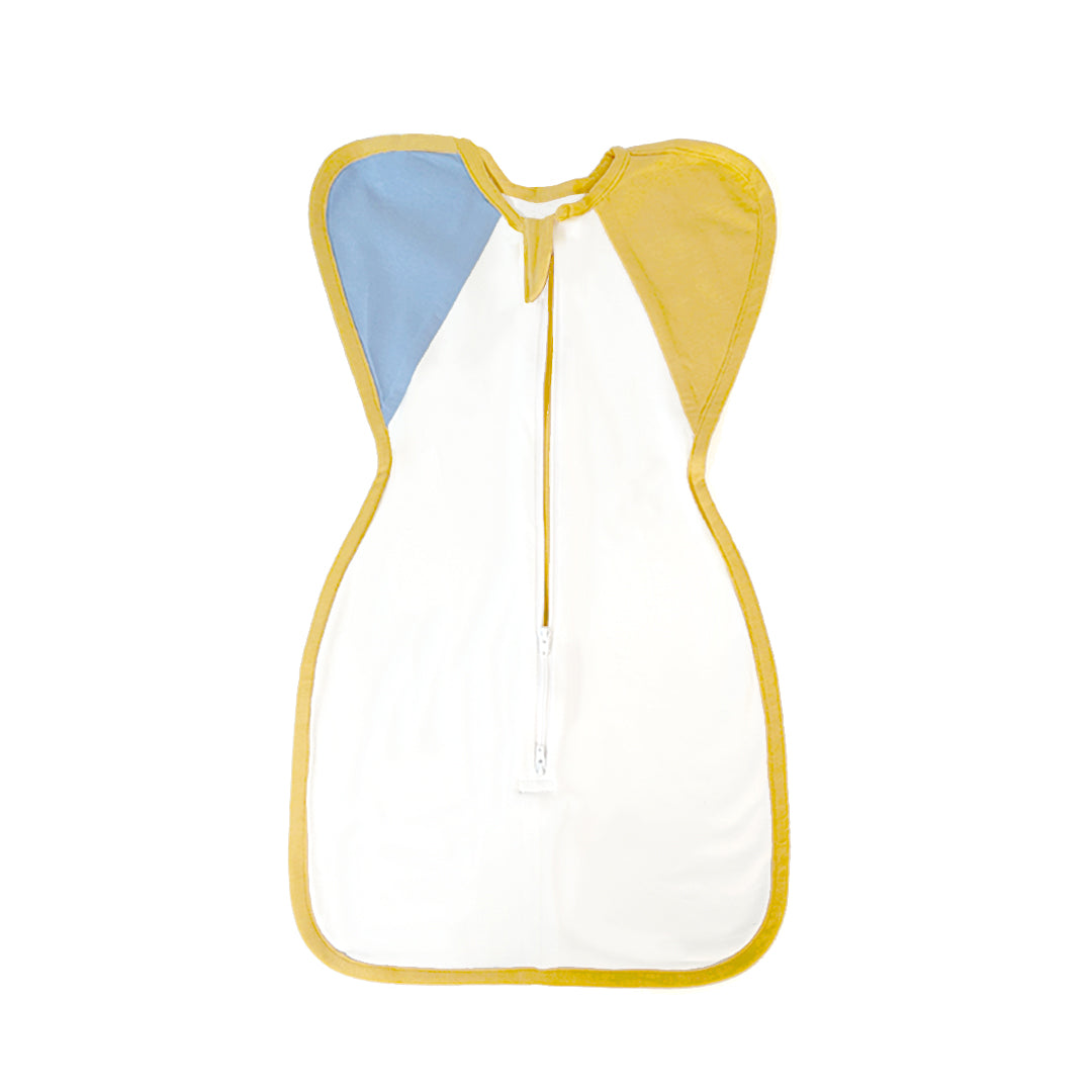 YELLOW AND BLUE SLEEPING POD SWADDLE FOR BABIES
