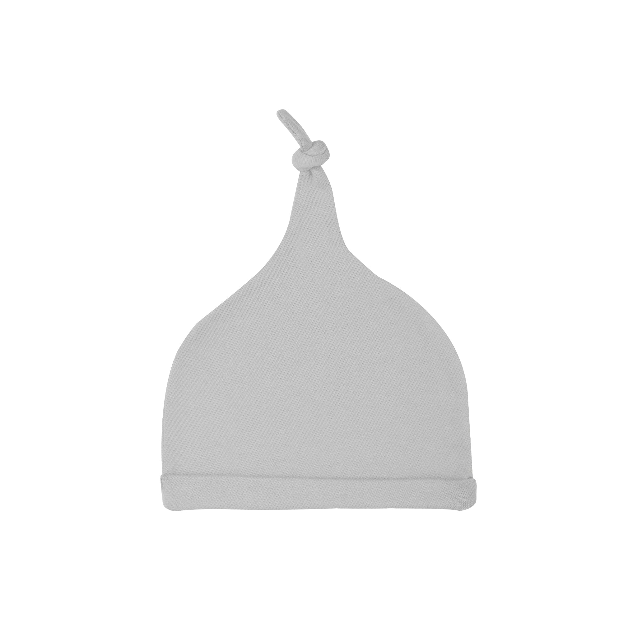 SMOKY GREY KNOTTED BEANIE