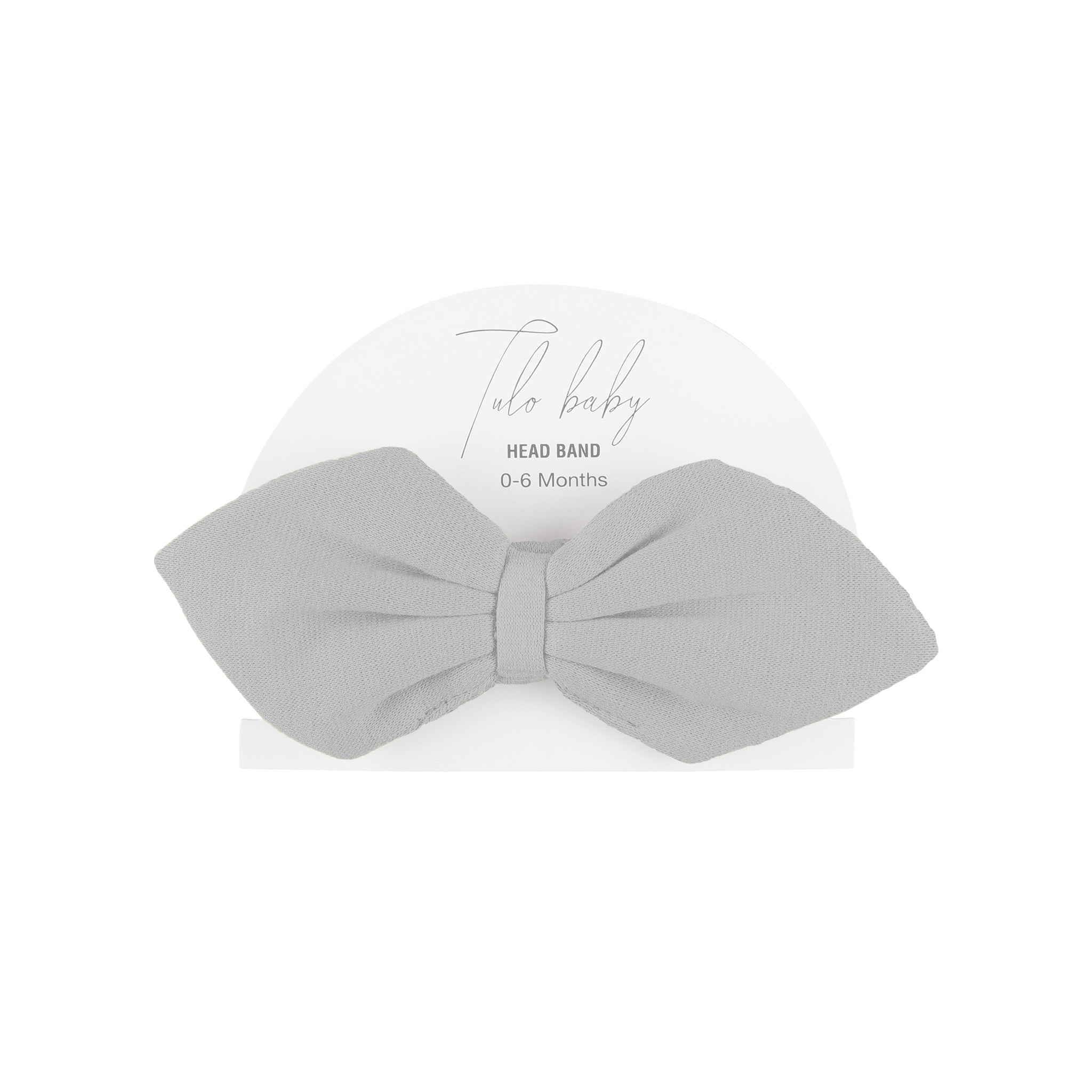 SMOKY GREY BOW HEADBAND