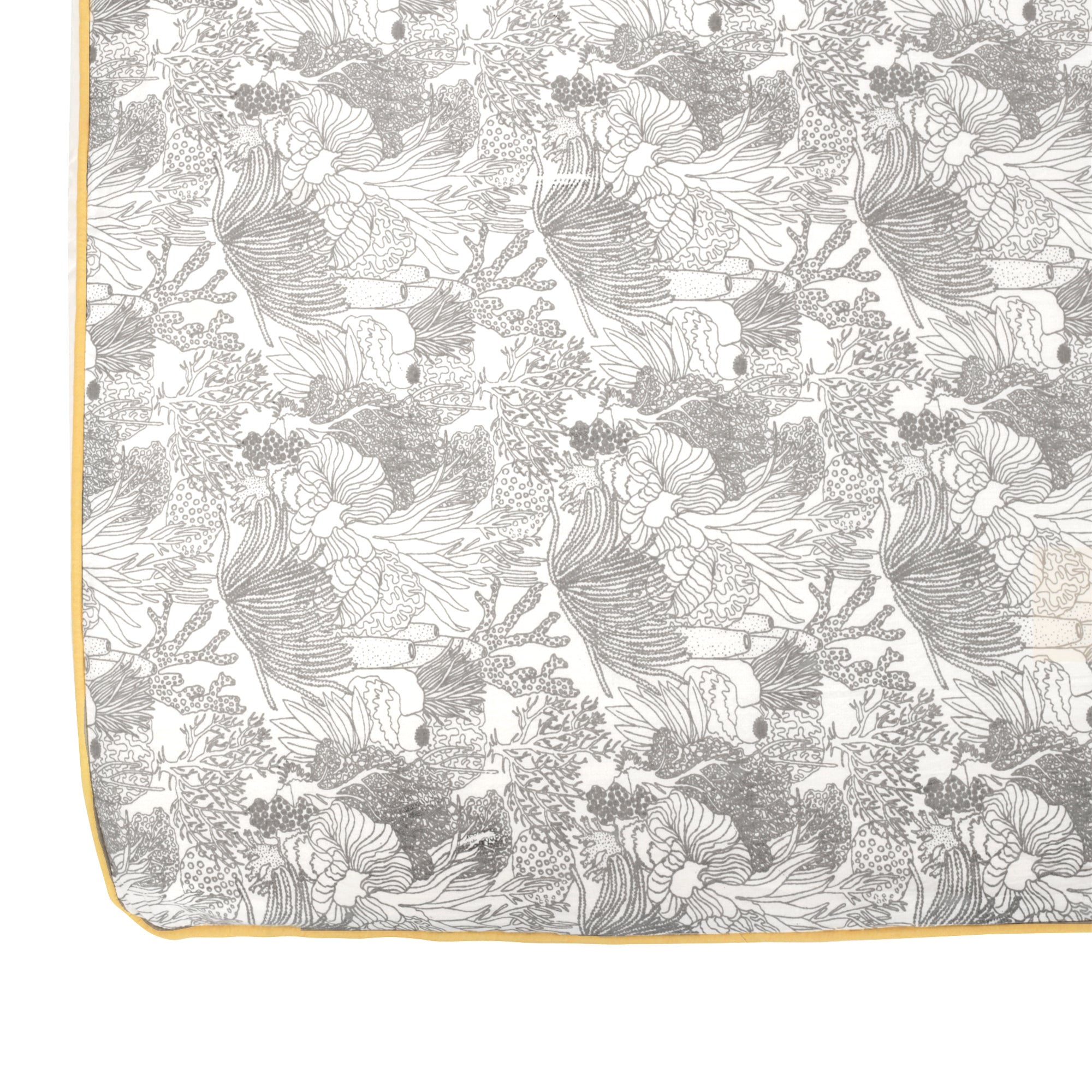 SMOKY GREY CORAL FITTED CRIB SHEET