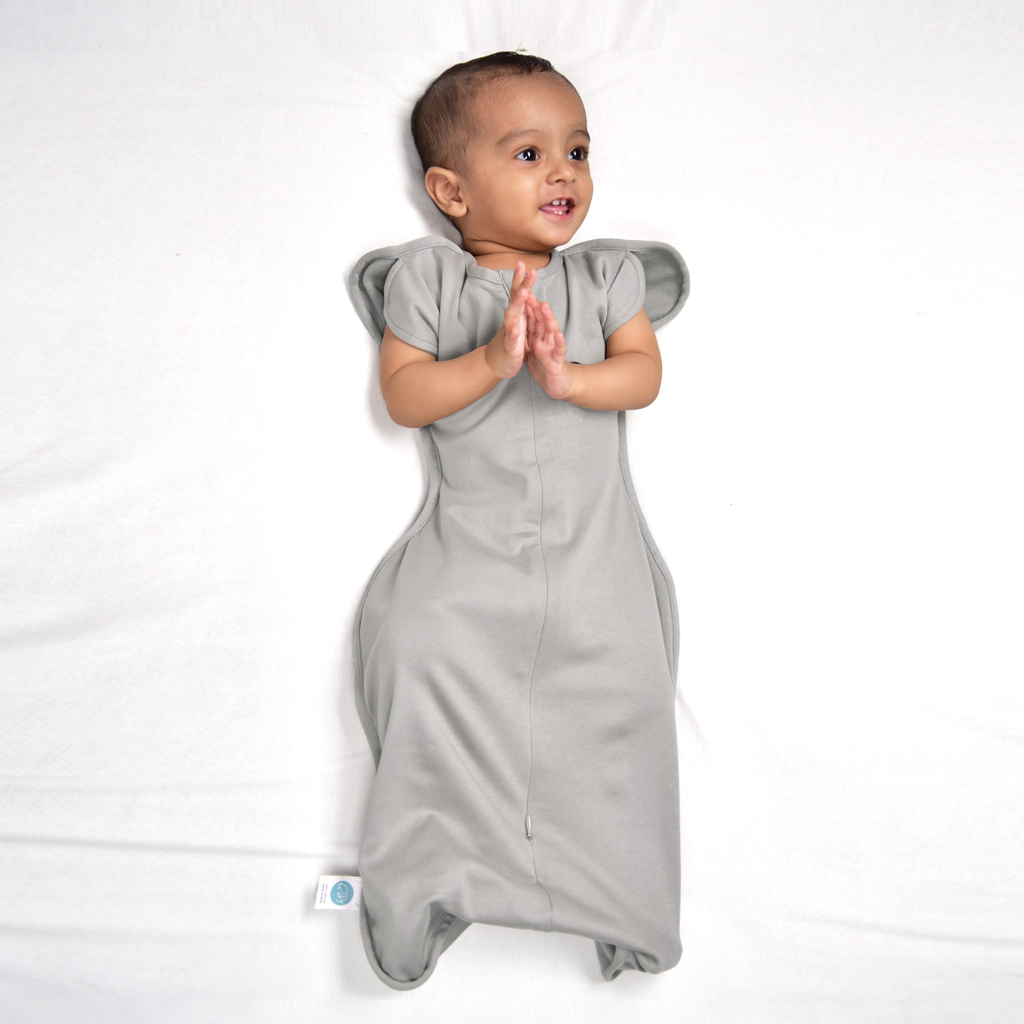 TRANSITIONAL POD SWADDLE FOR BABIES (1.2 TOG) - SMOKY GREY | TULO BABY