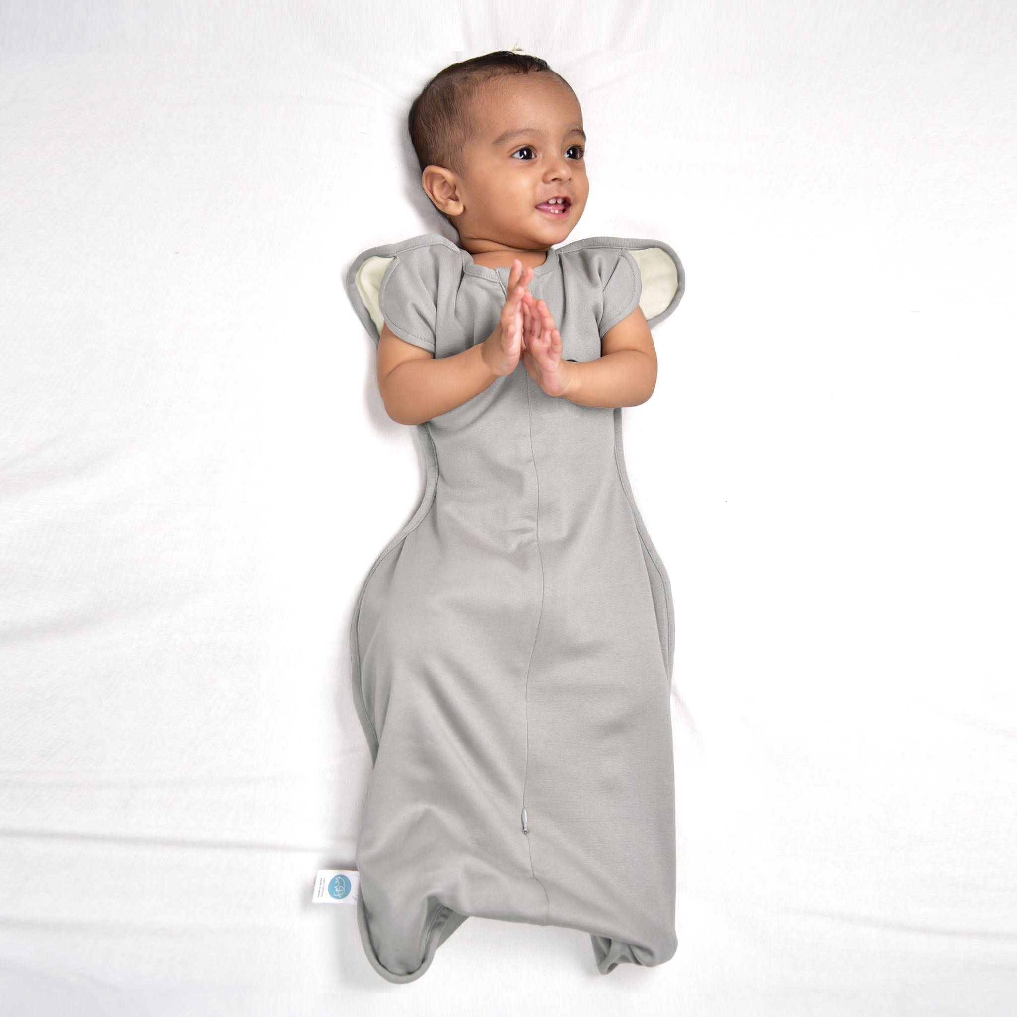 TRANSITIONAL POD SWADDLE FOR BABIES (2.5 TOG) - SMOKY GREY | TULO BABY
